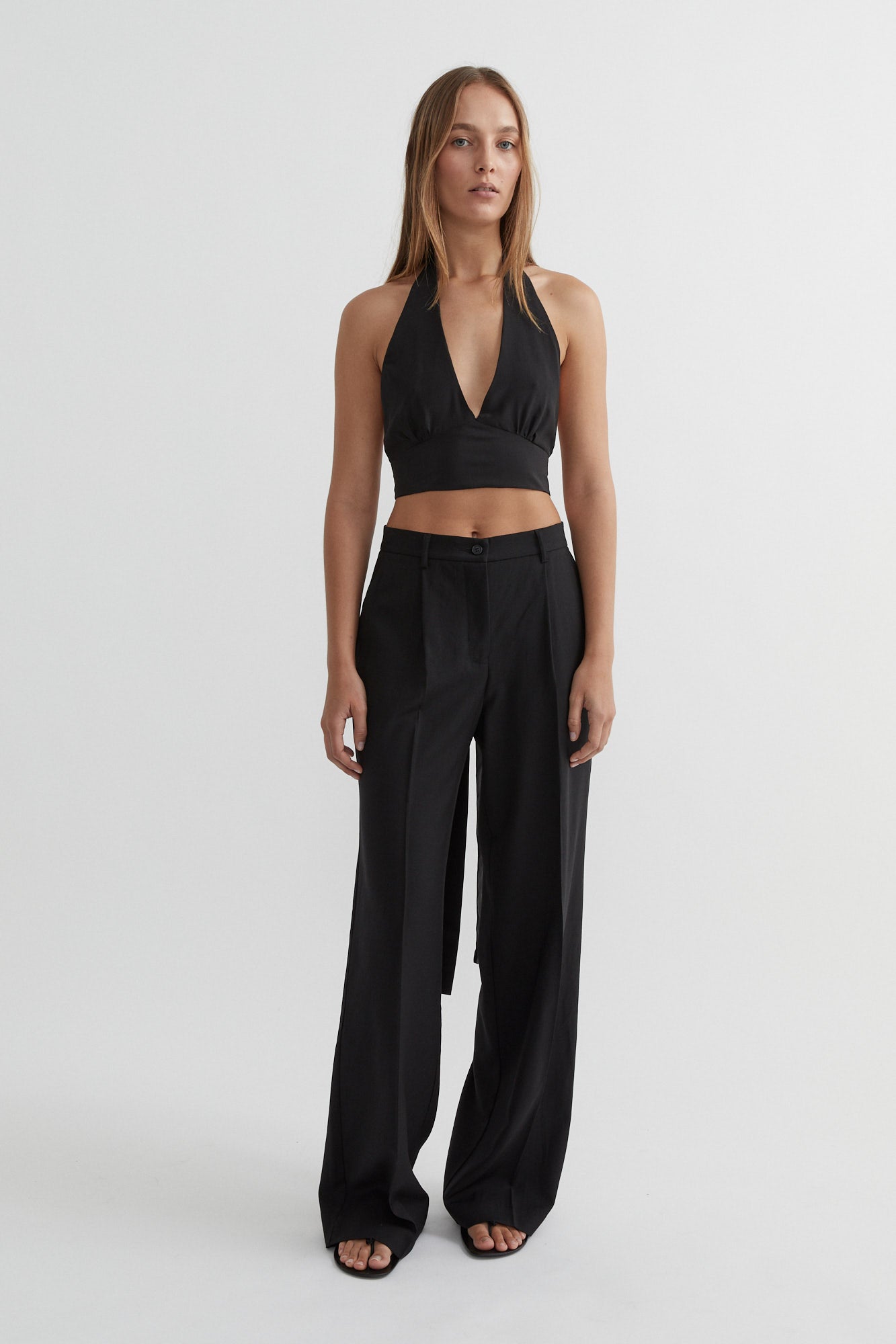 Silk Tie-Up Top | Black $320