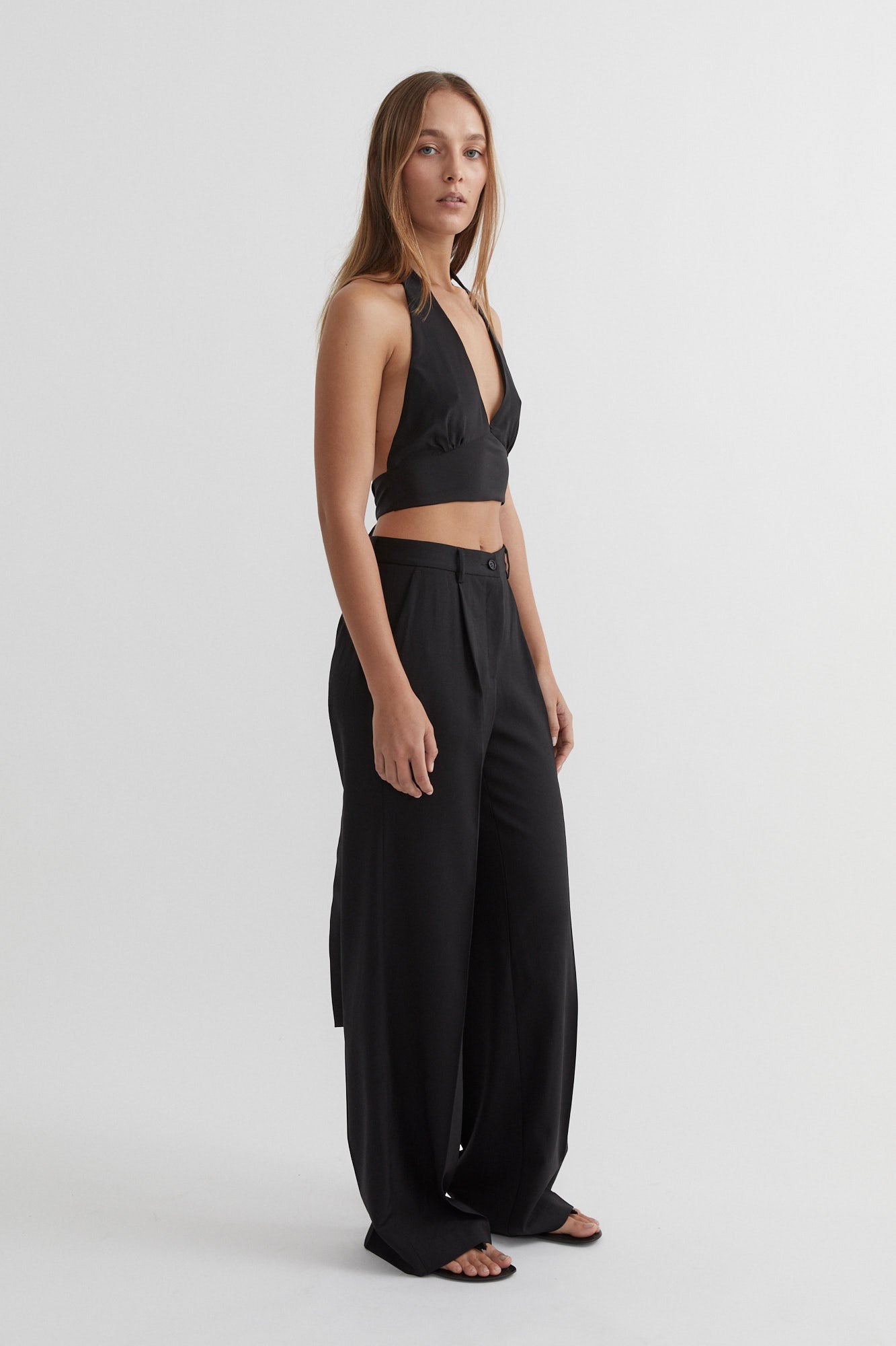 Silk Tie-Up Top | Black $320