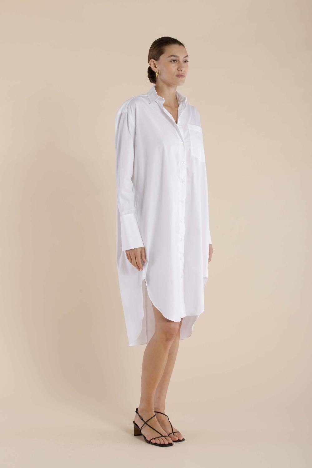 The Kinsley Shirtdress | White $320