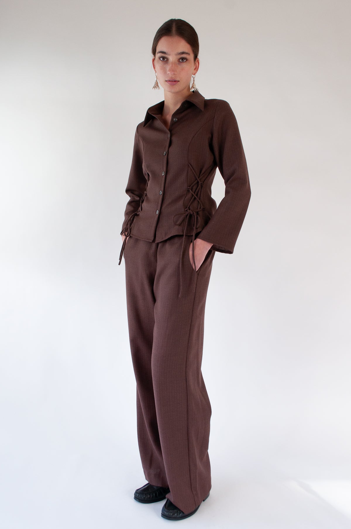 Painter Pant | Cocoa Pinstripe $396