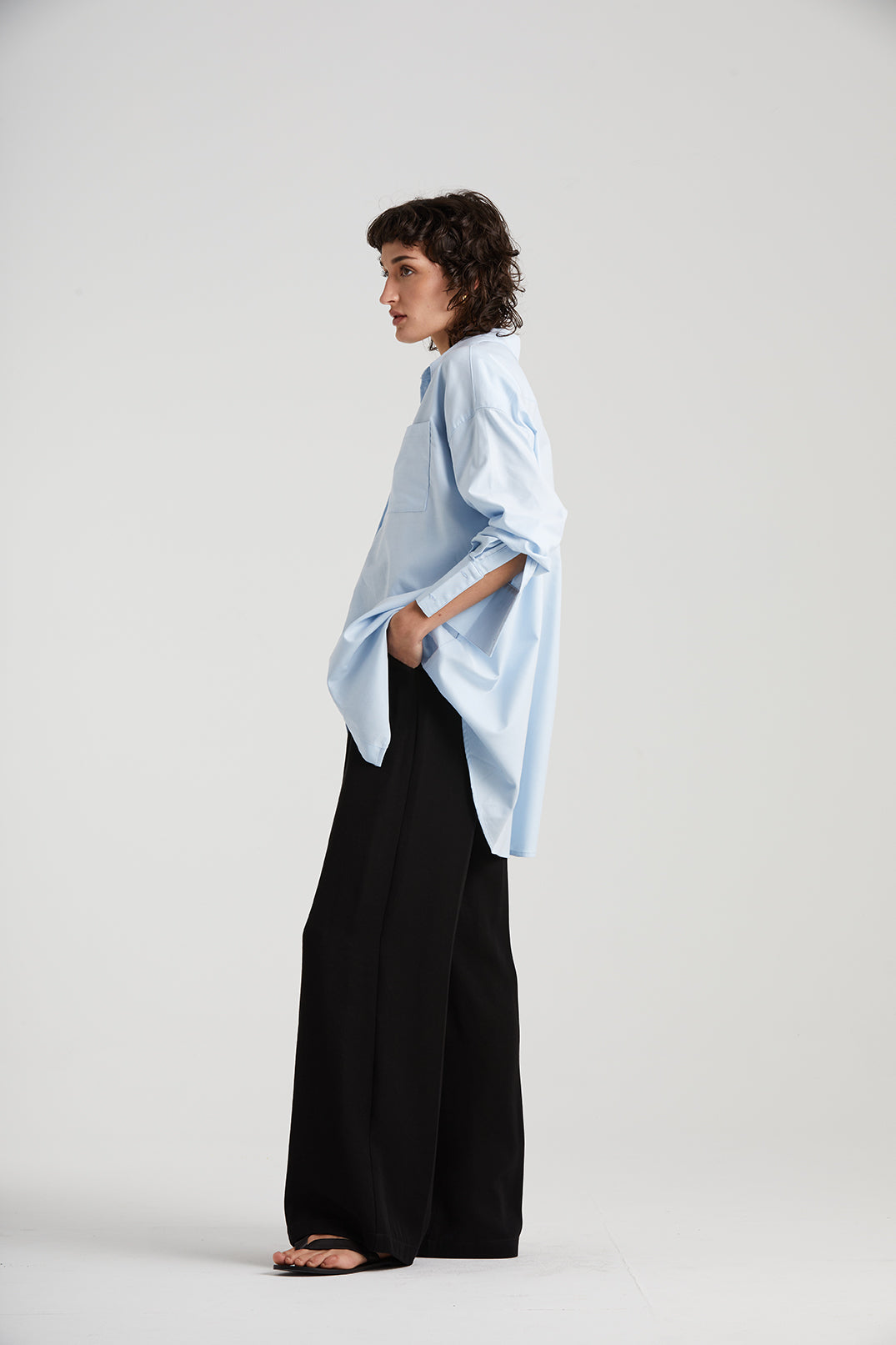 The Signature Relaxed Monogrammed Cotton Shirt | Blue Oxford  $449