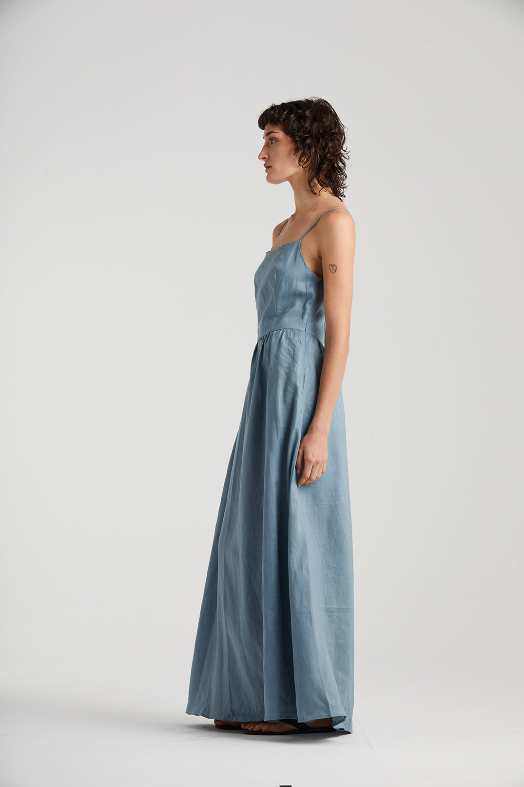 The Essential Everyday Linen Maxi Dress | Hailstorm $330