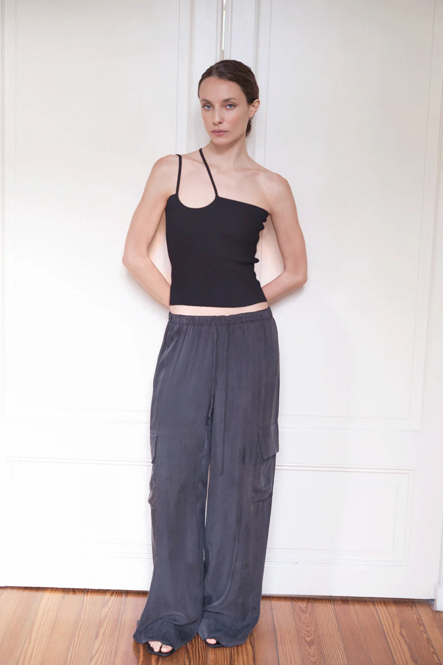Strap Knit Top | Black $219