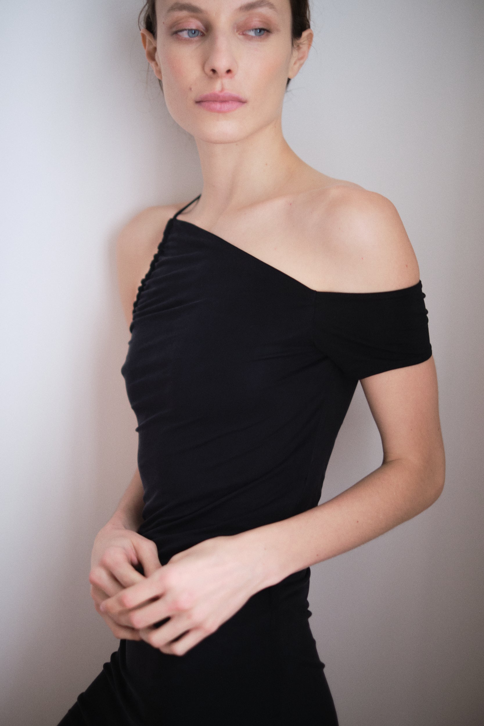 Asymmetric Mini Dress | Black $349