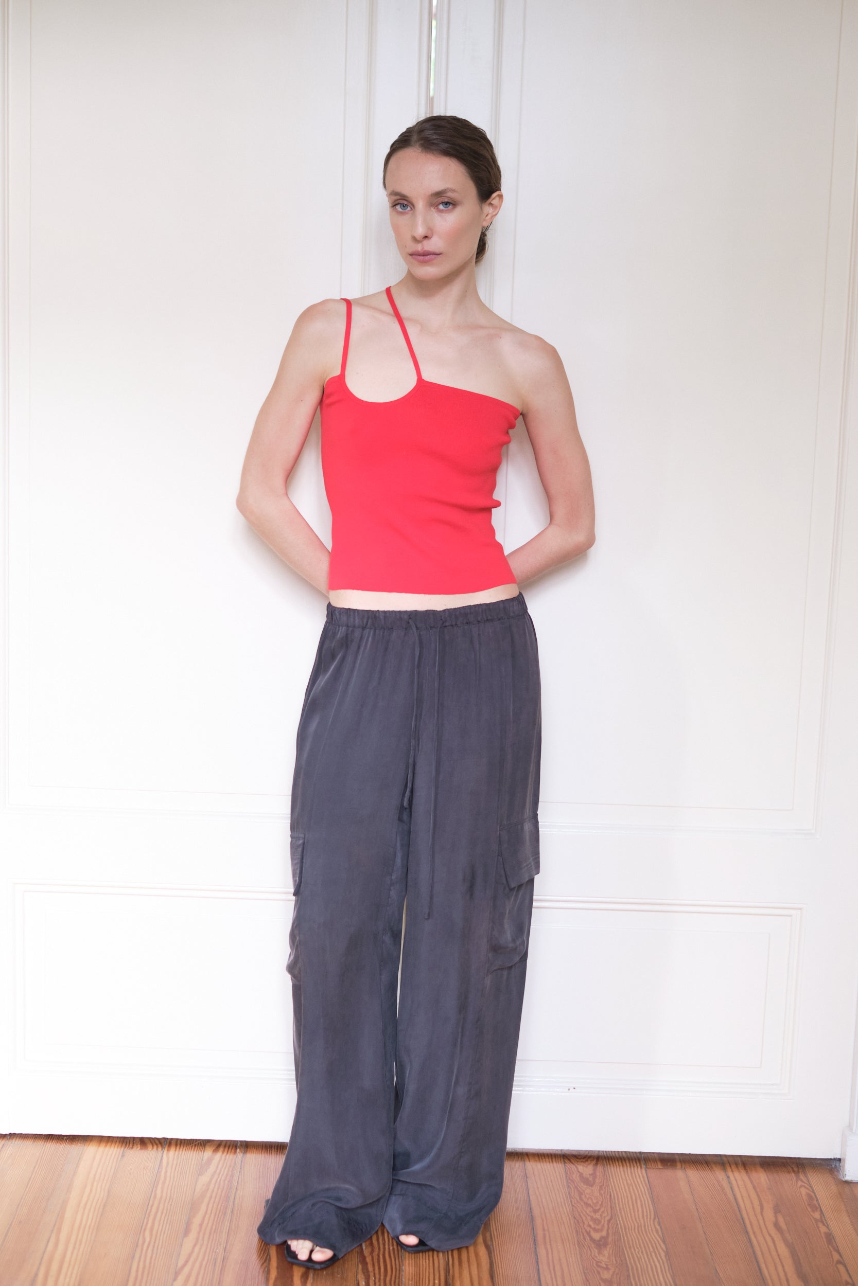 Drawstring Cargo Pant | Washed Black $319