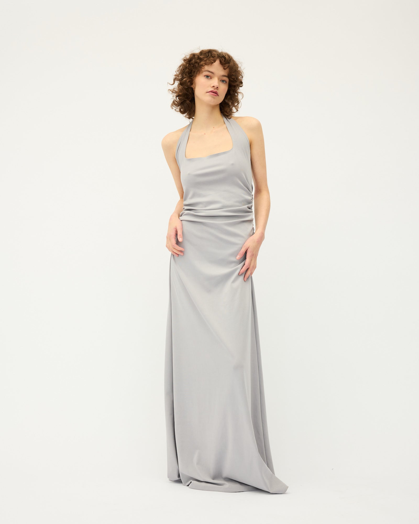 Helena Halter Dress | Silver $400