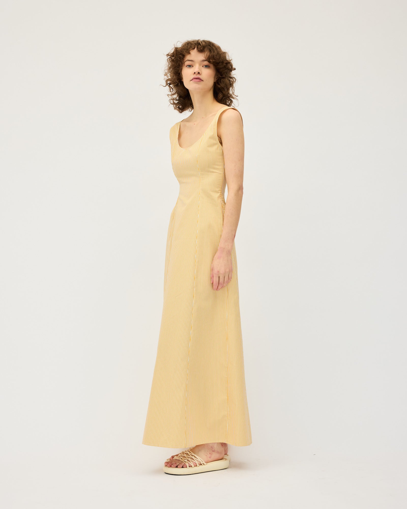 Ada Dress | Yellow Stripe $390