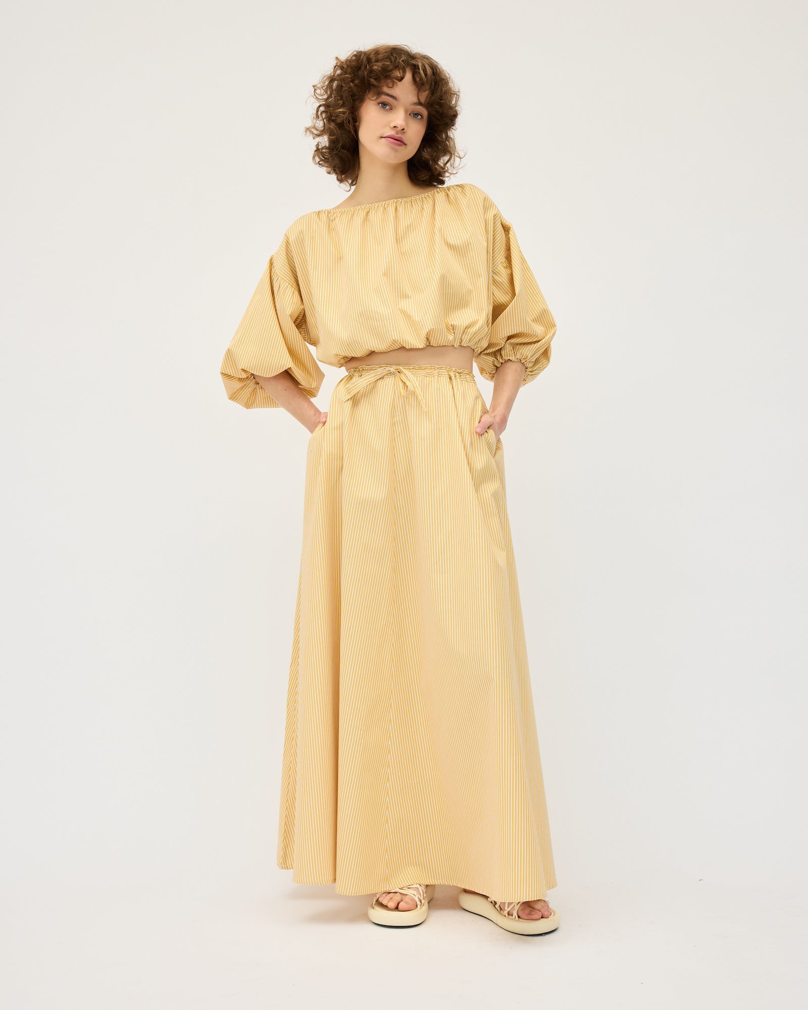 Zelda Skirt | Yellow Stripe $370