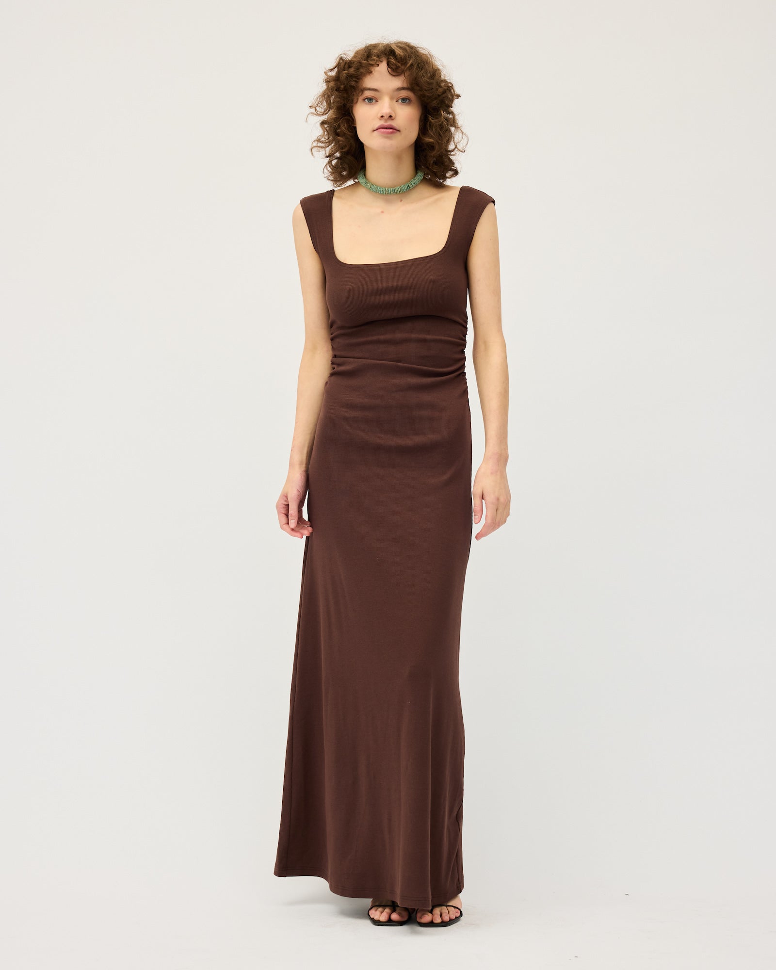 Naia Tank Dress | Chocolate $295