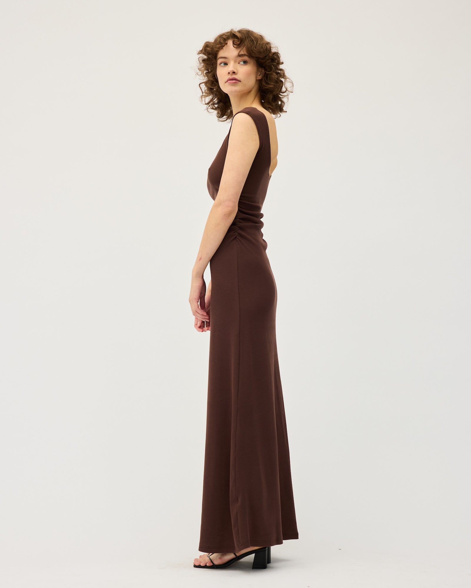 Naia Tank Dress | Chocolate $295