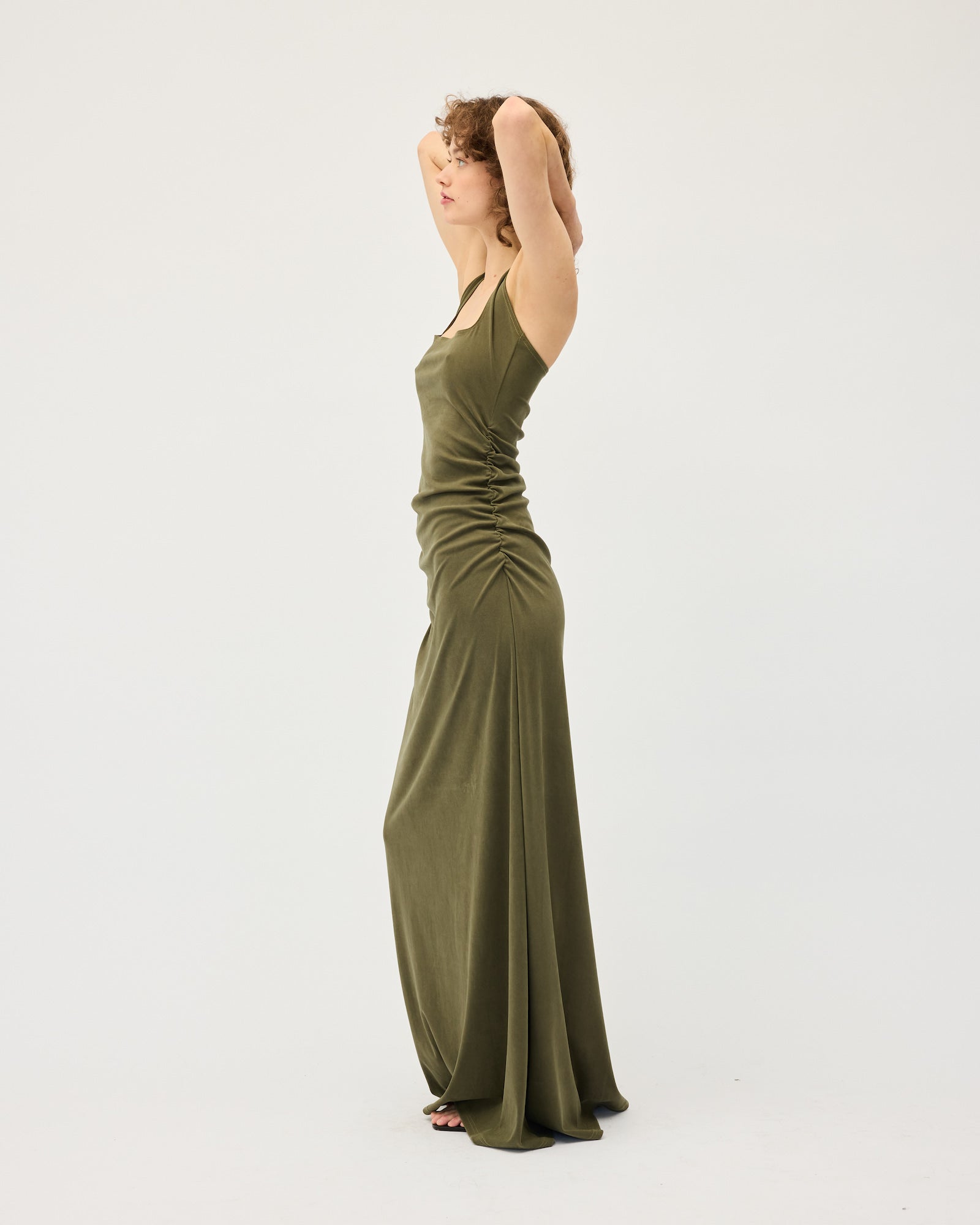 Helena Halter Dress | Khaki $400