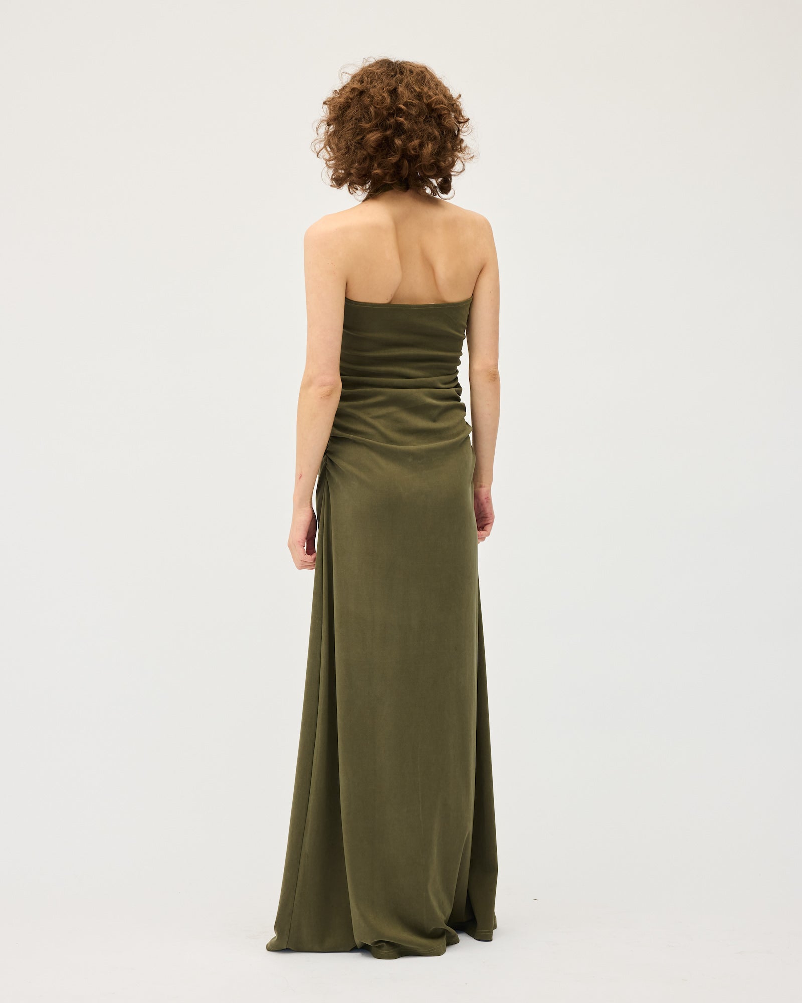 Helena Halter Dress | Khaki $400