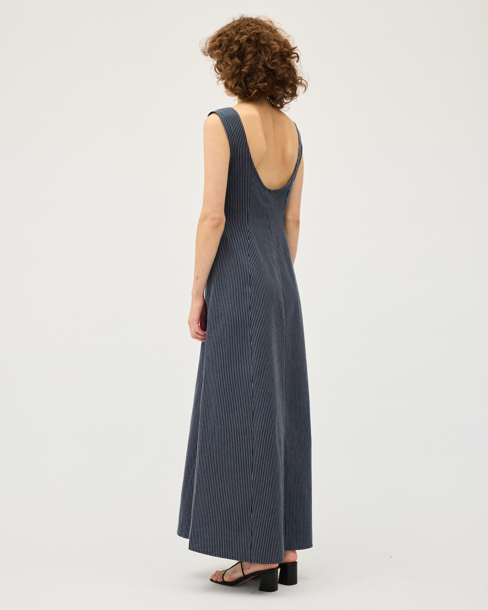 Ada Dress | Navy Stripe | $390