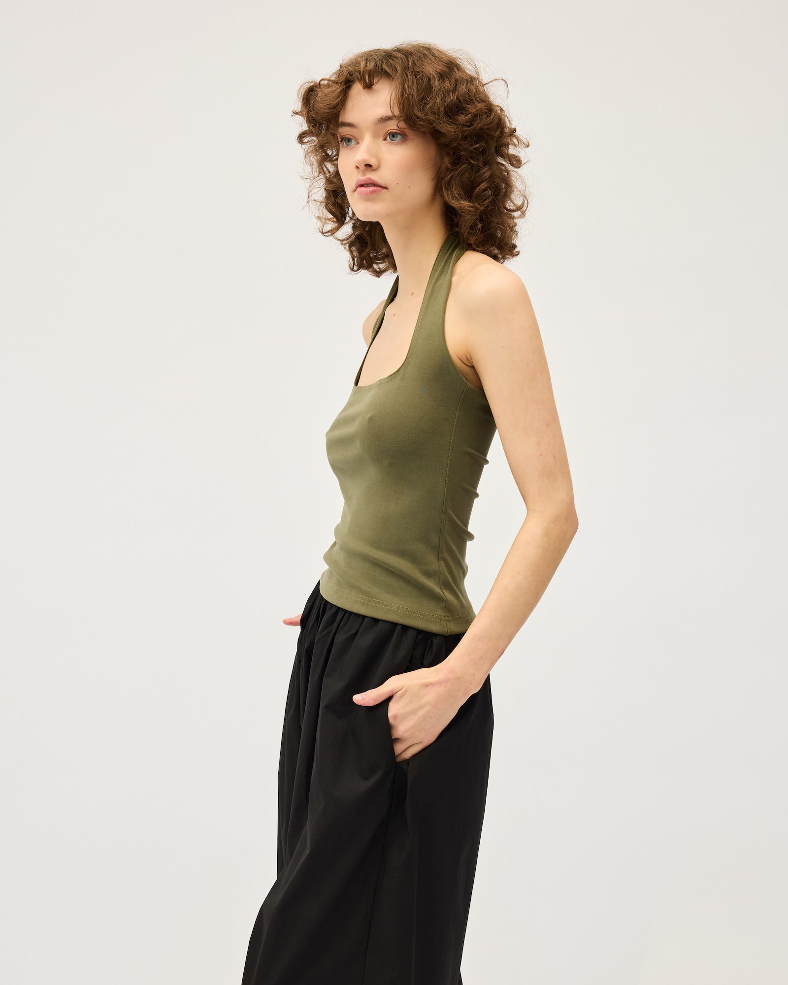 Helena Halter Top | Khaki $160