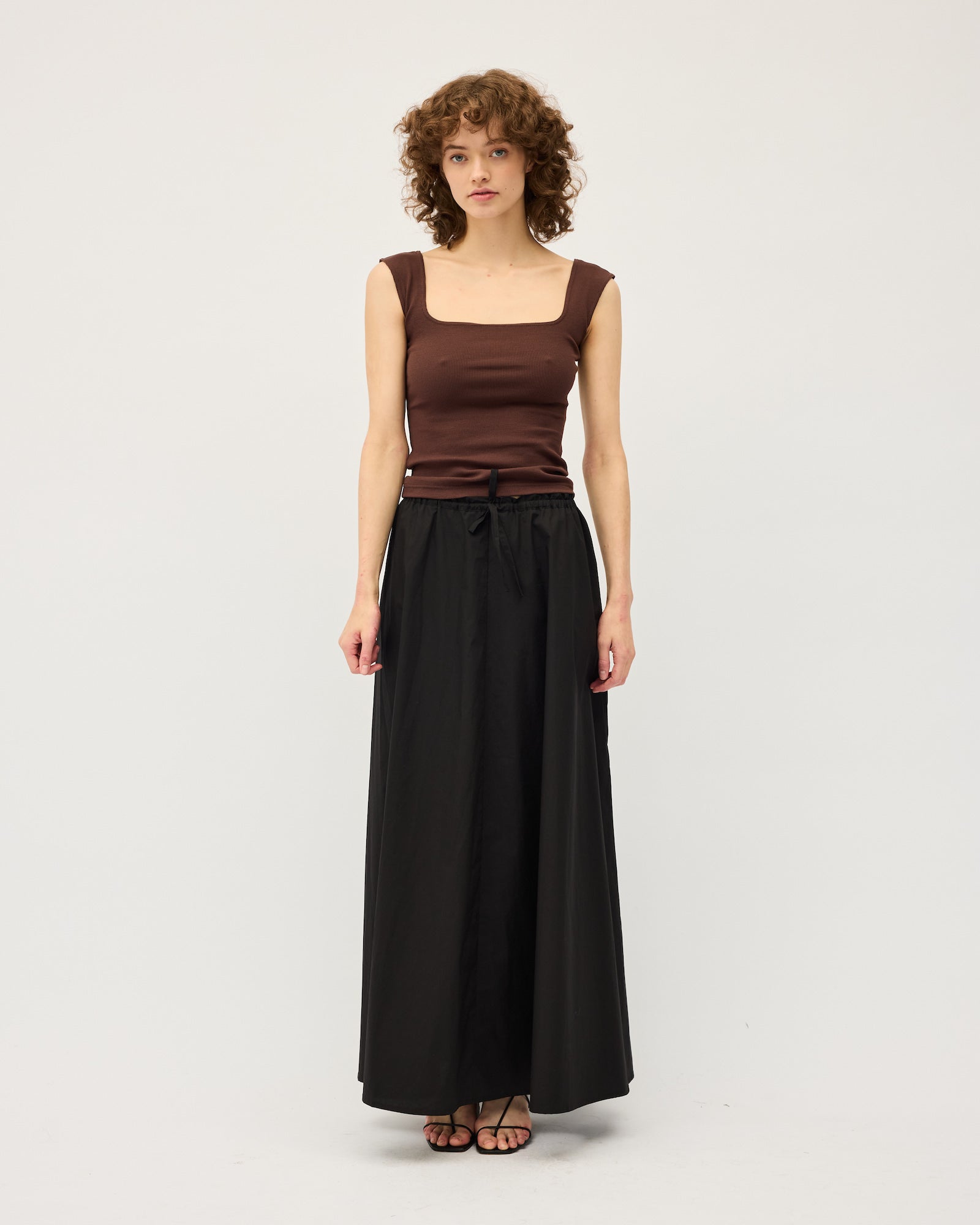 Naia Tank (Rib) | Chocolate $120
