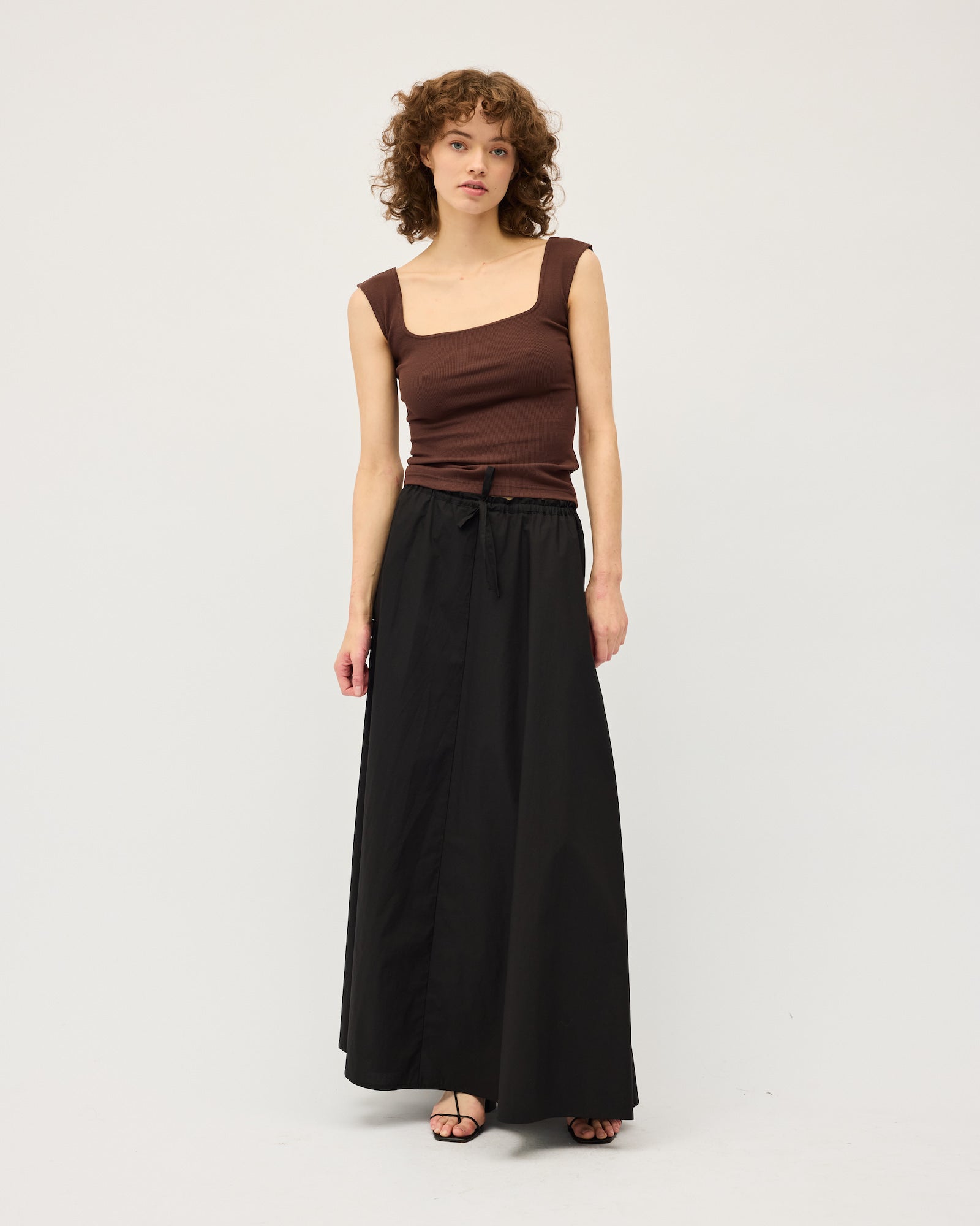 Naia Tank (Rib) | Chocolate $120