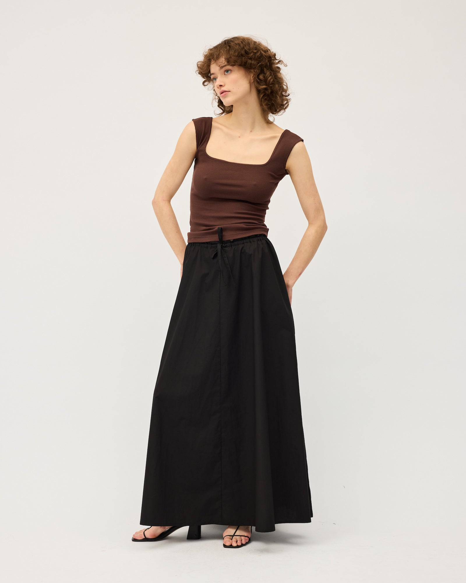 Naia Tank (Rib) | Chocolate $120