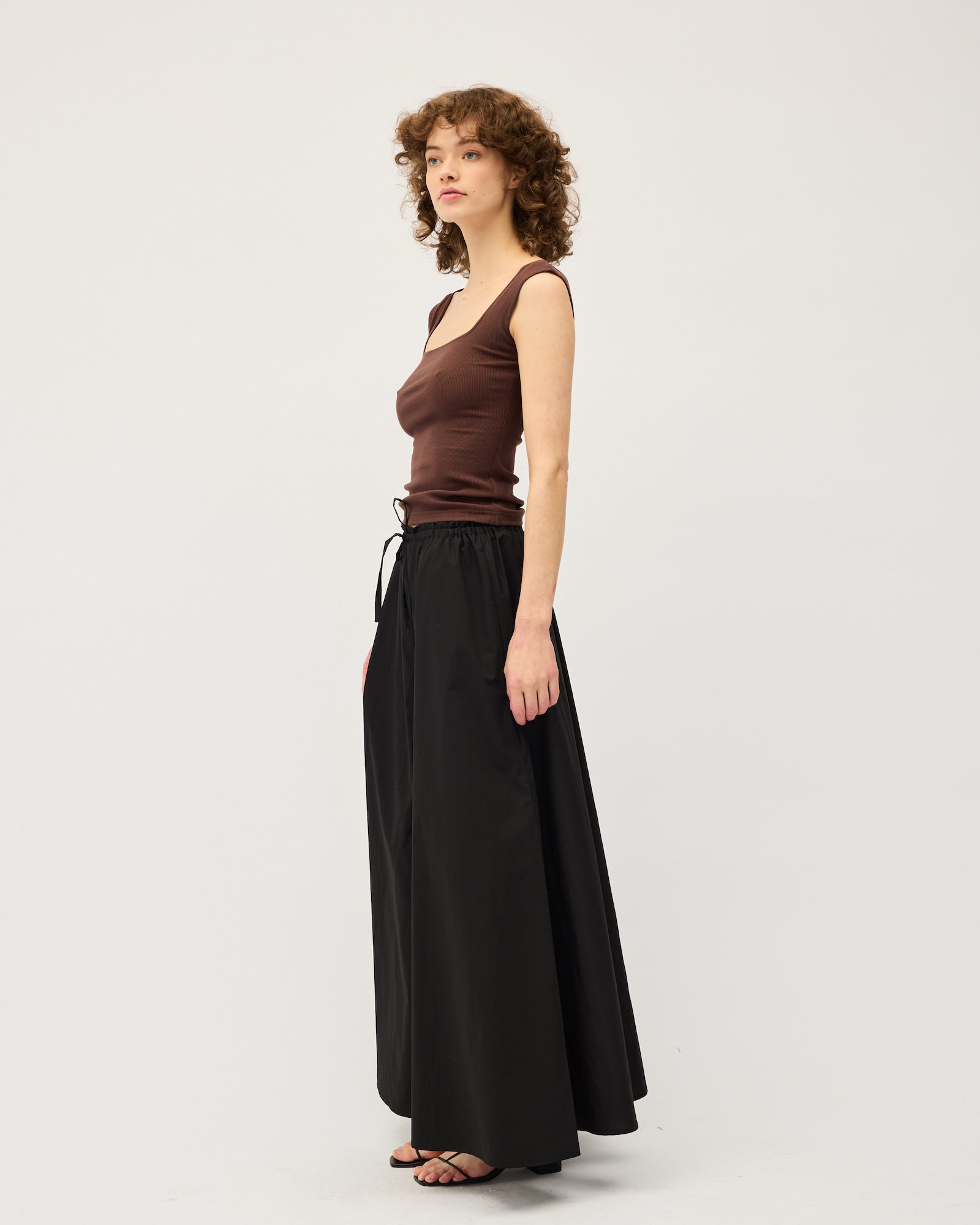 Naia Tank (Rib) | Chocolate $120