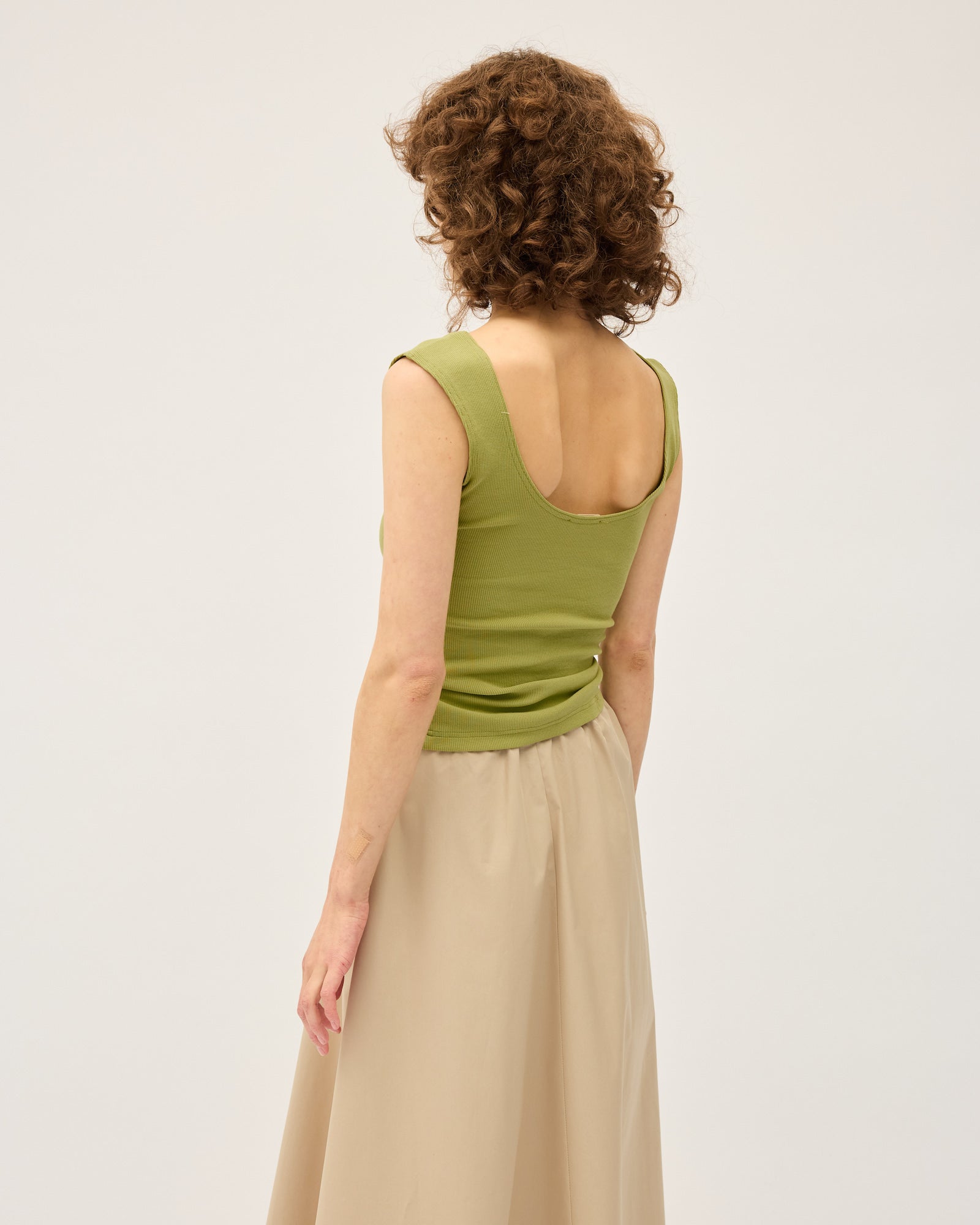 Naia Tank (Rib) | Avocado $120