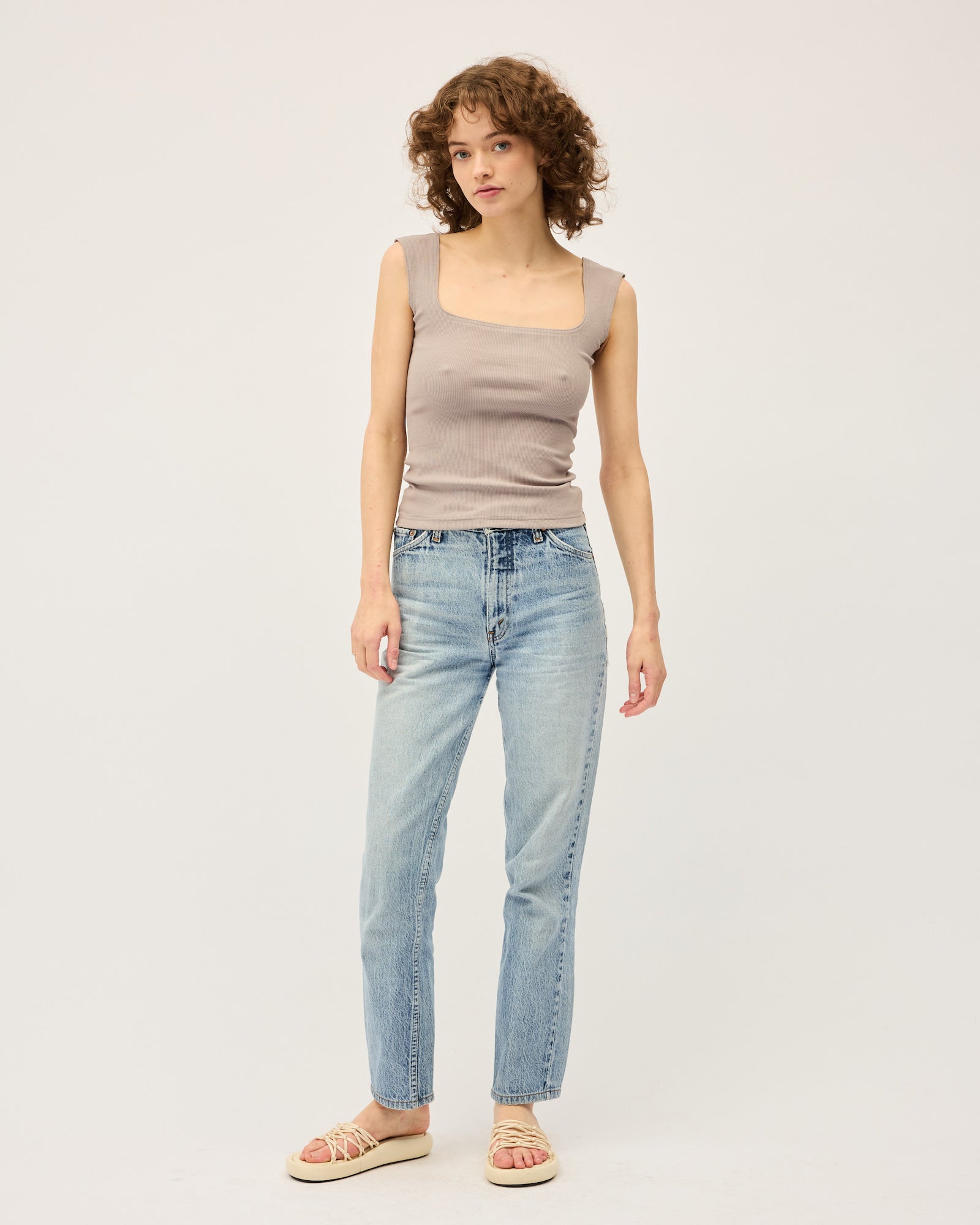 Naia Tank (Rib) | Putty $120