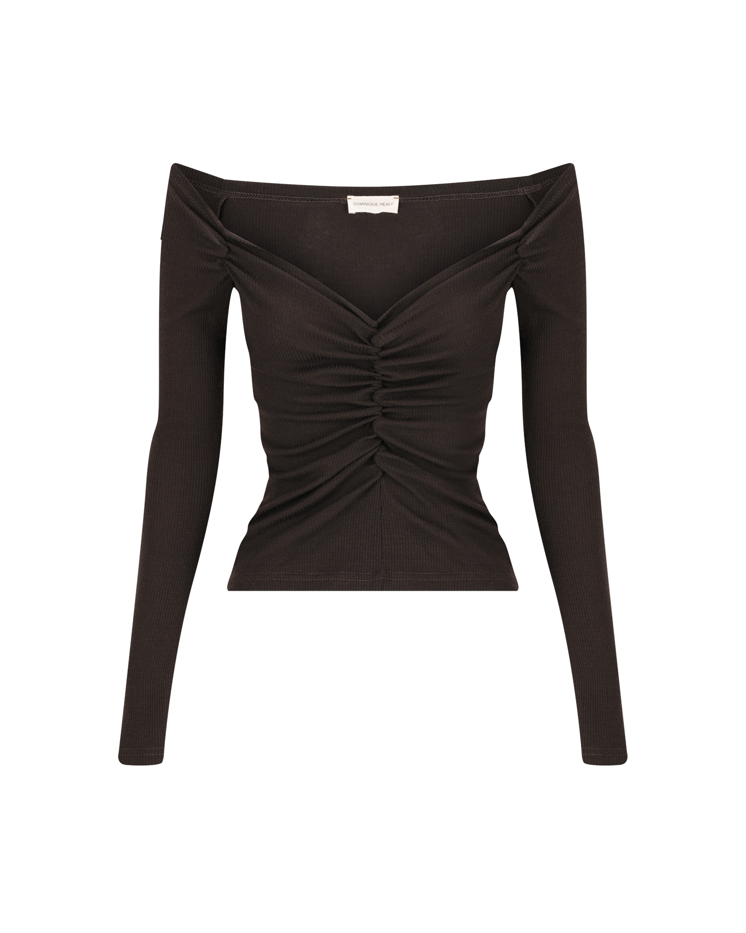 Luella Long Sleeve Tee | Black Rib $209