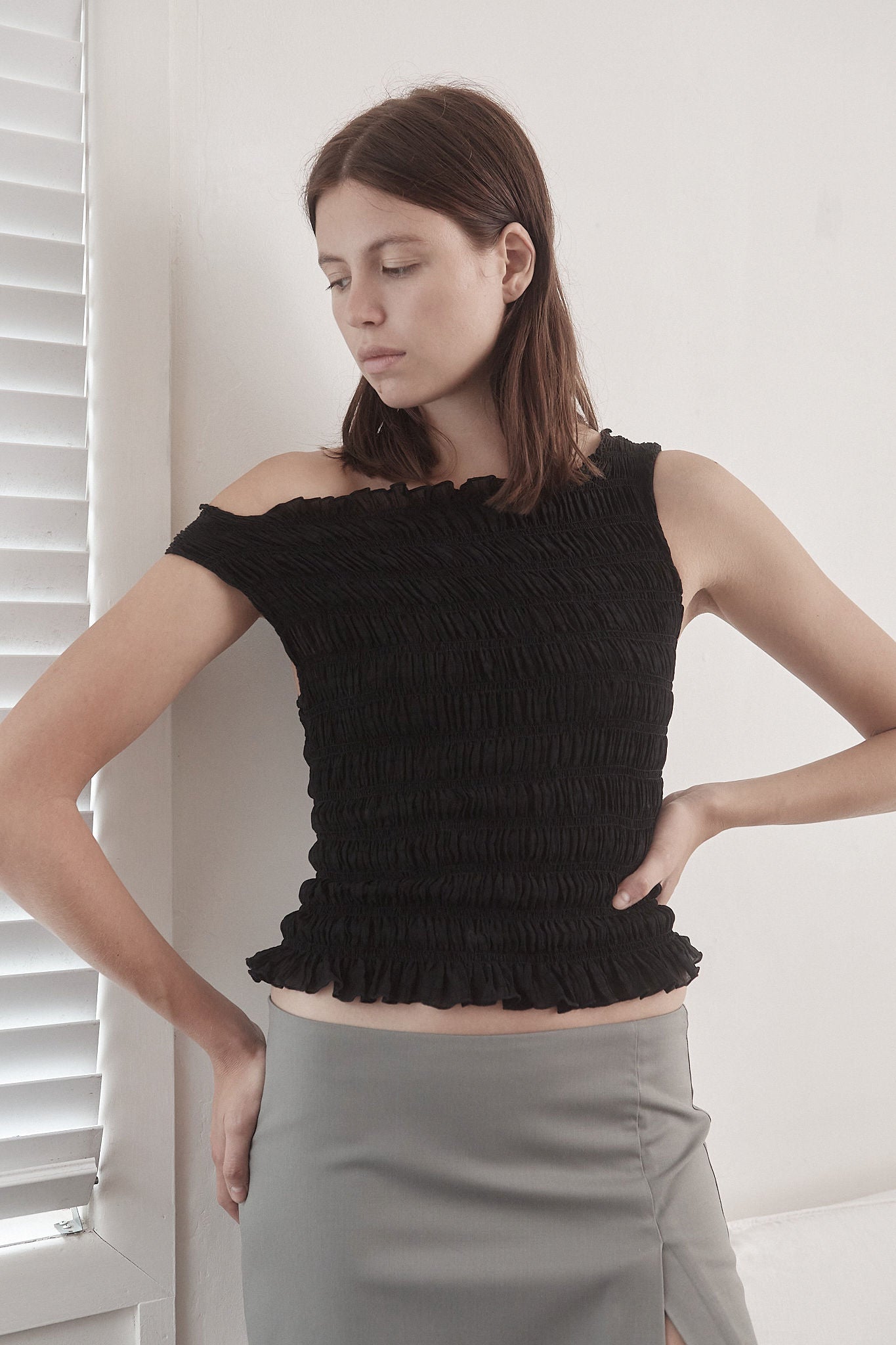 CORE Gathered Top | Black $229