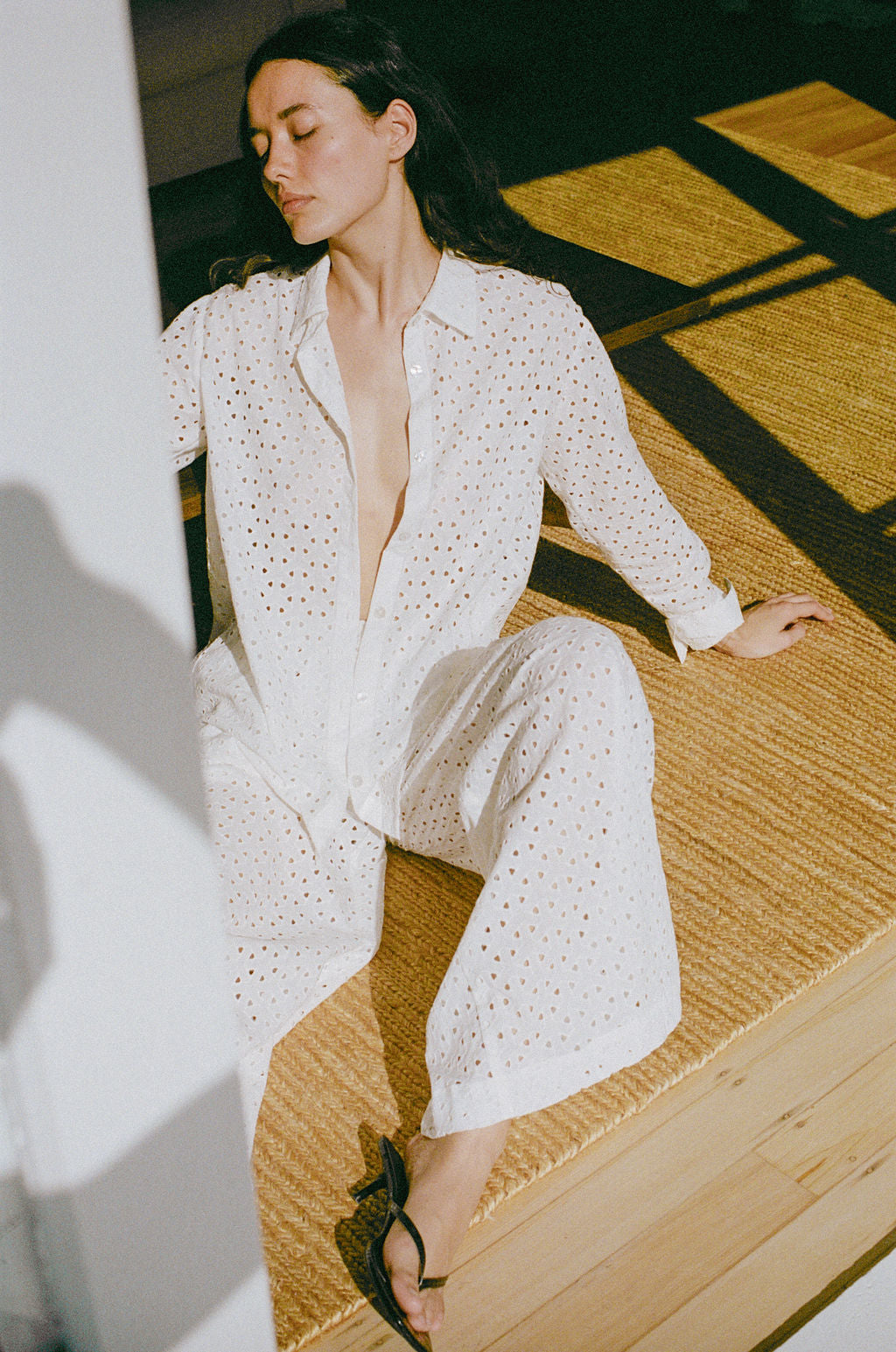 Pippa Pant | Ivory Broidery | $300