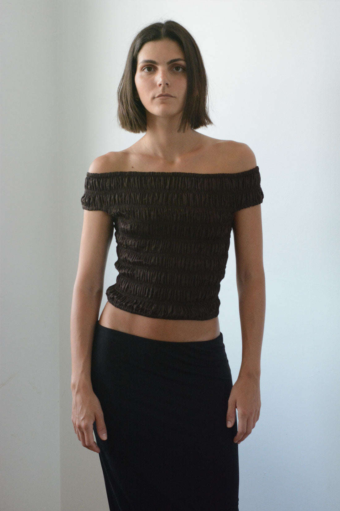 CORE Off Shoulder Top | Cacao $179