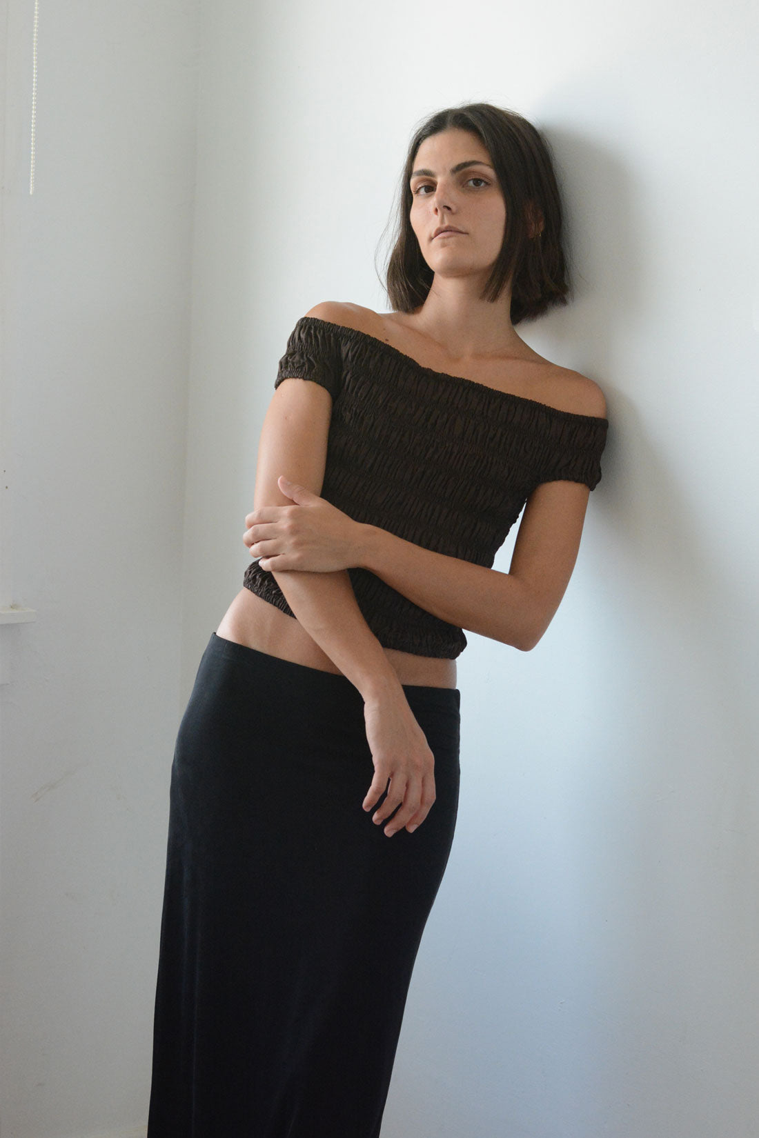 CORE Off Shoulder Top | Cacao $179