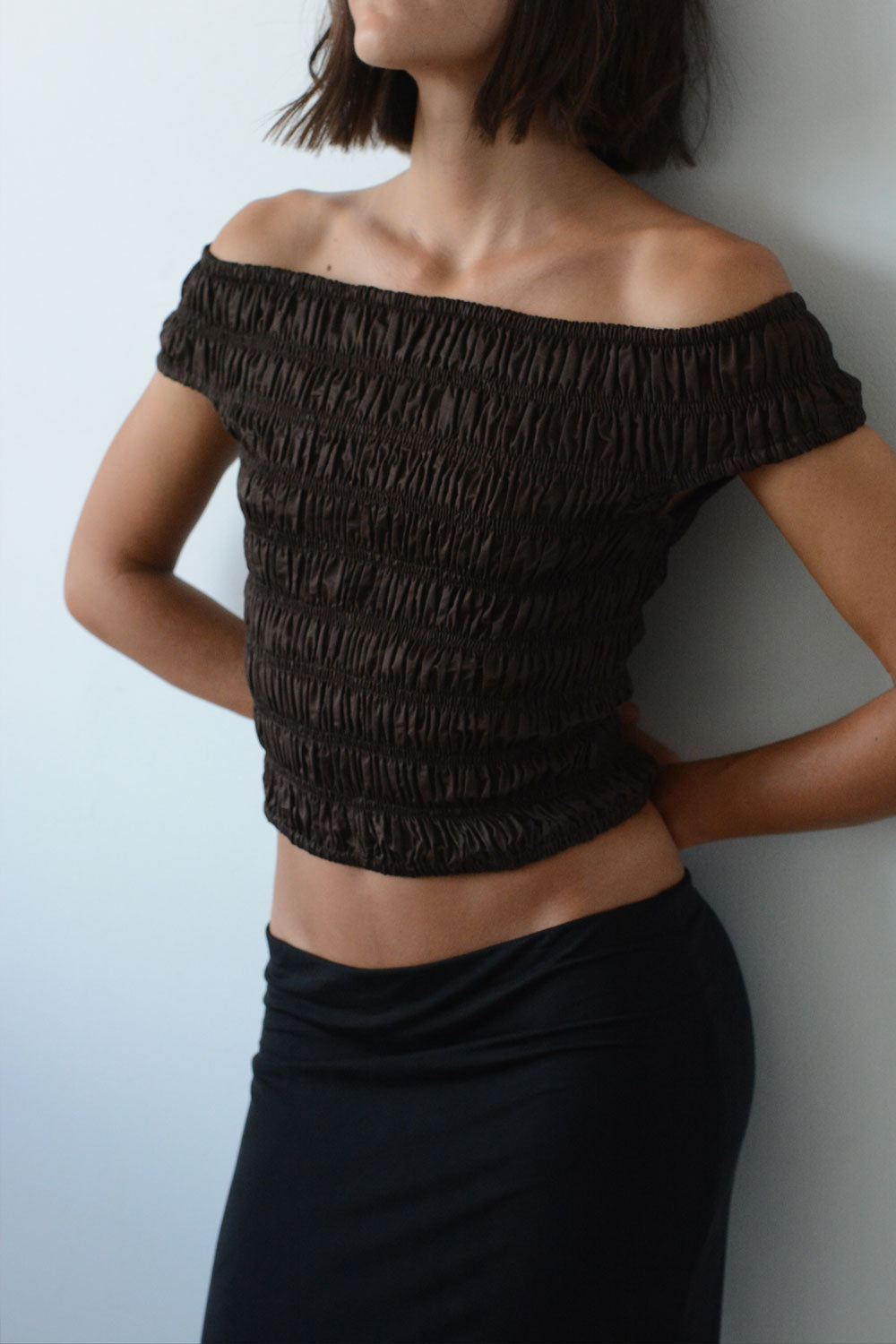 CORE Off Shoulder Top | Cacao $179