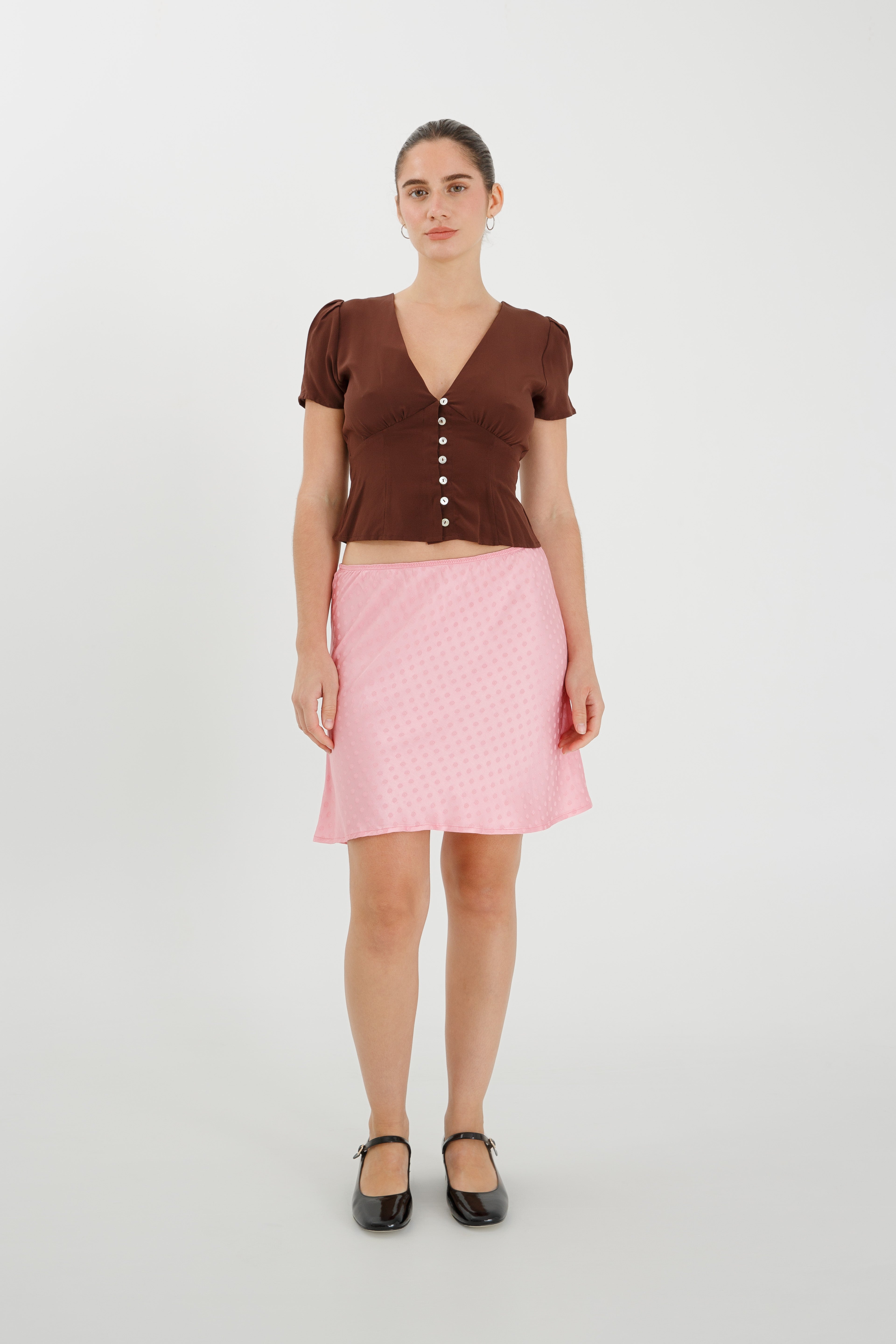 Bias Mini Skirt | Jacquard  Rosa $209 - AVAILABLE NOW