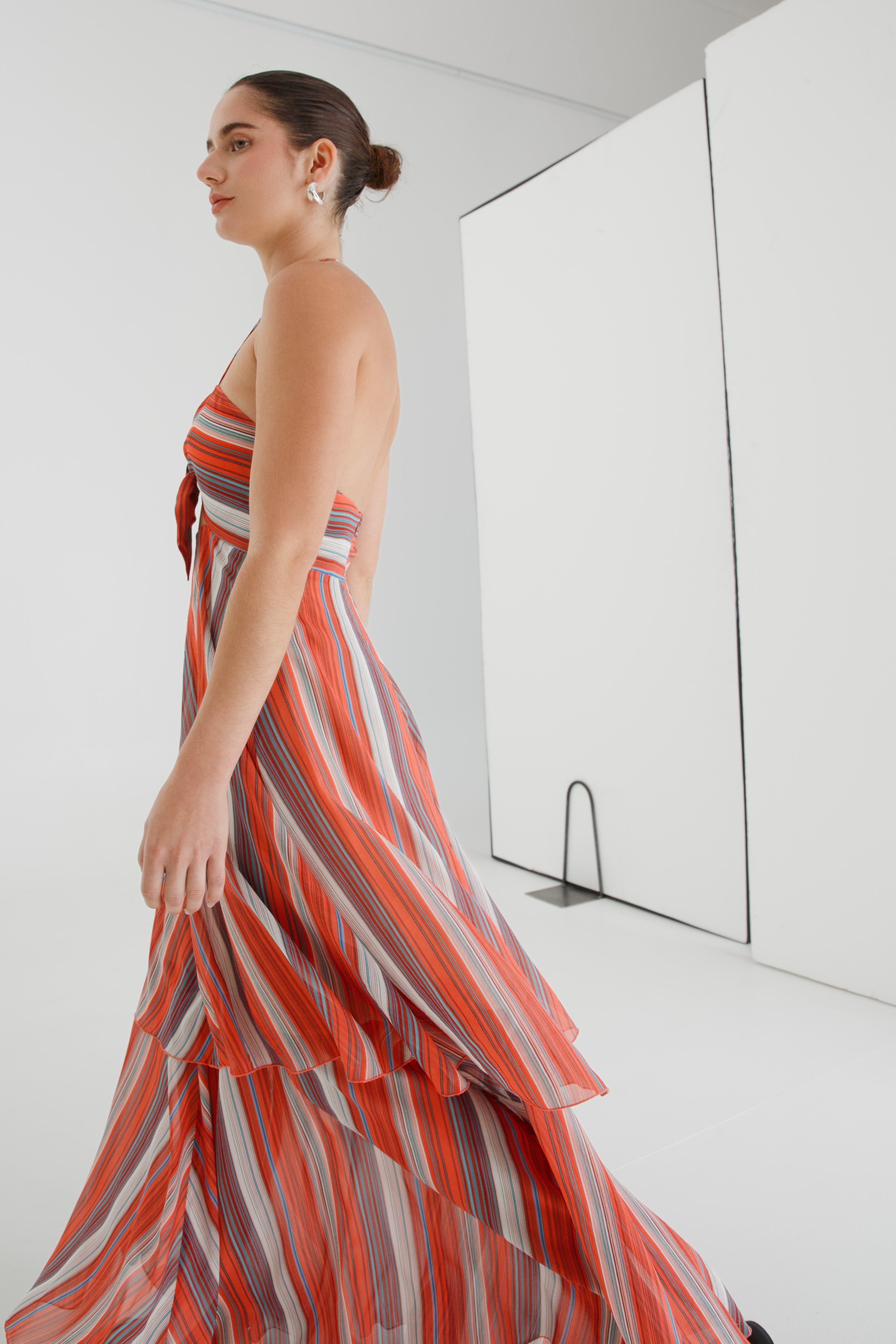 Tie Front Tiered Dress | Corallo $399 - AUGUST