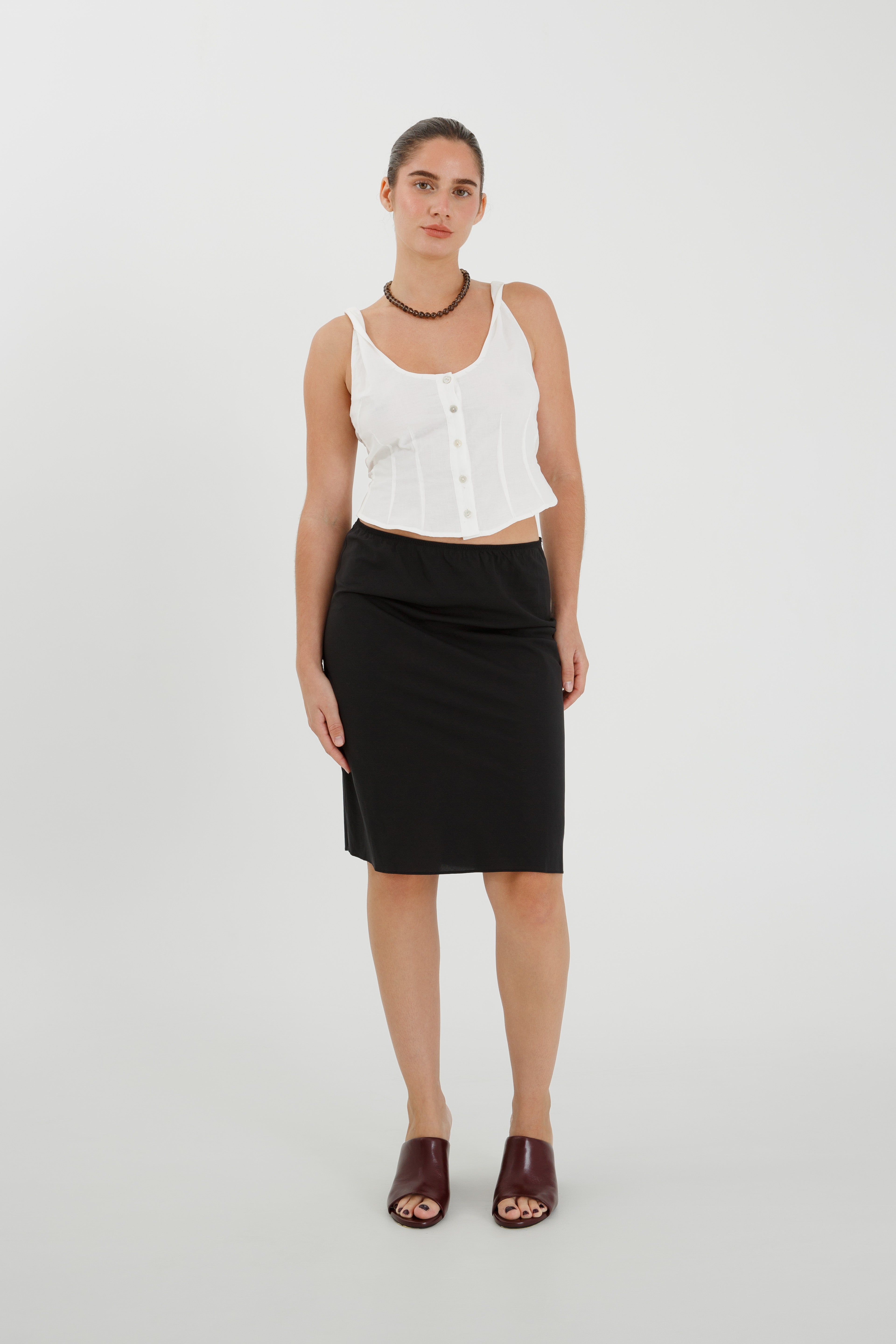 Twist Shoulder Bustier | Bianca $219 - AUGUST