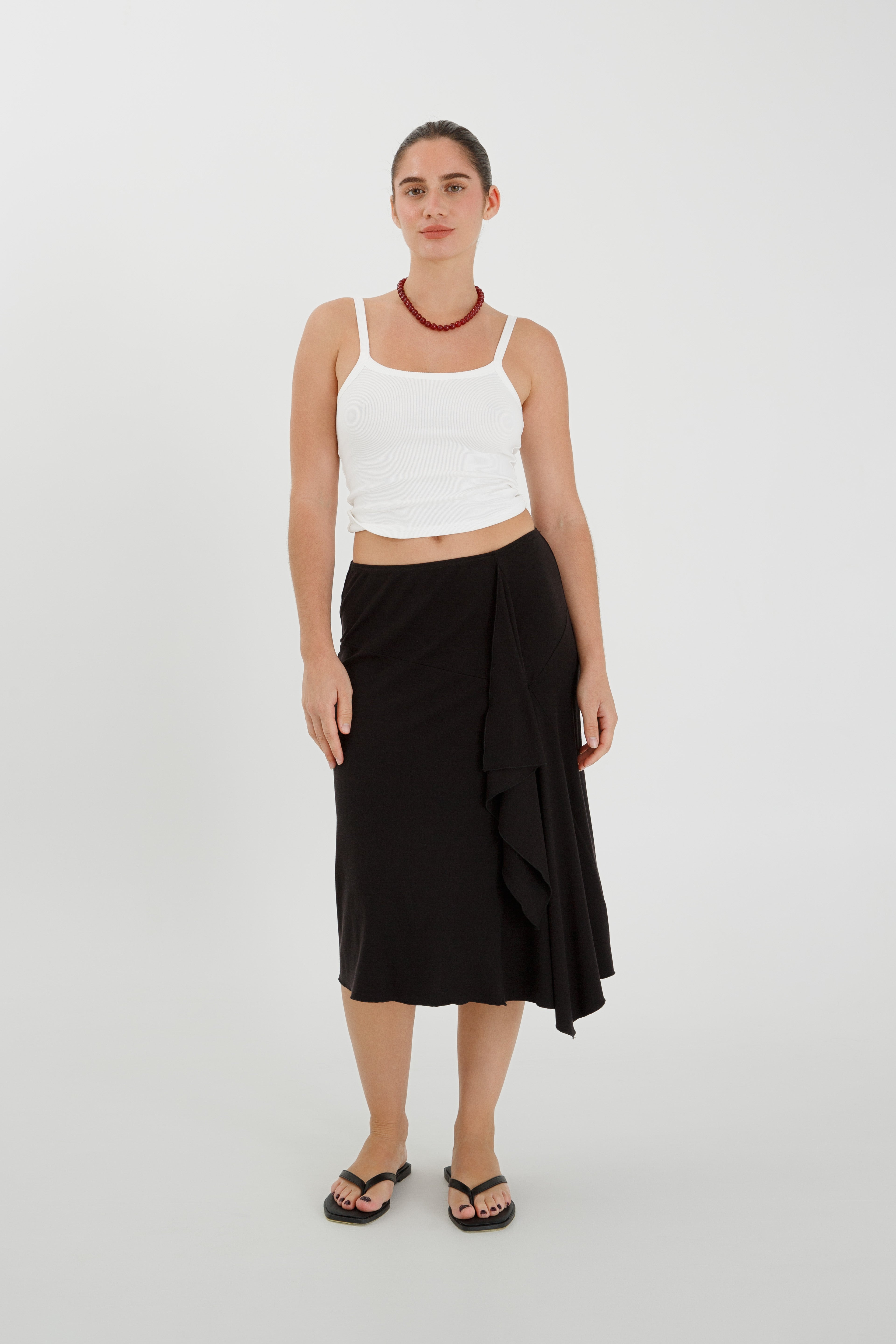 Flounce Front Skirt | Nera $229 - AVAILABLE NOW