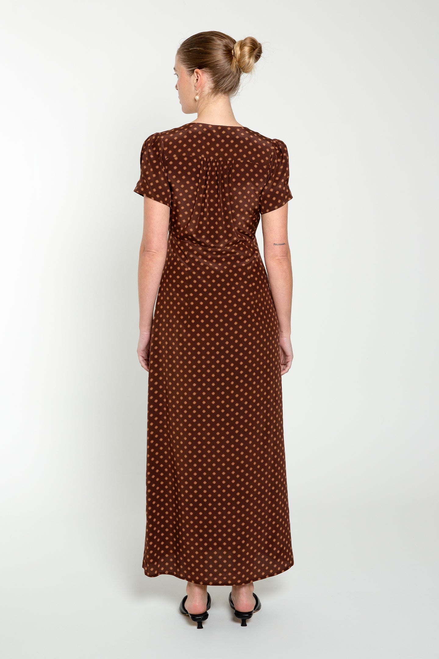 Button-Through Cap-Sleeve Dress | Gea Ciocco $349