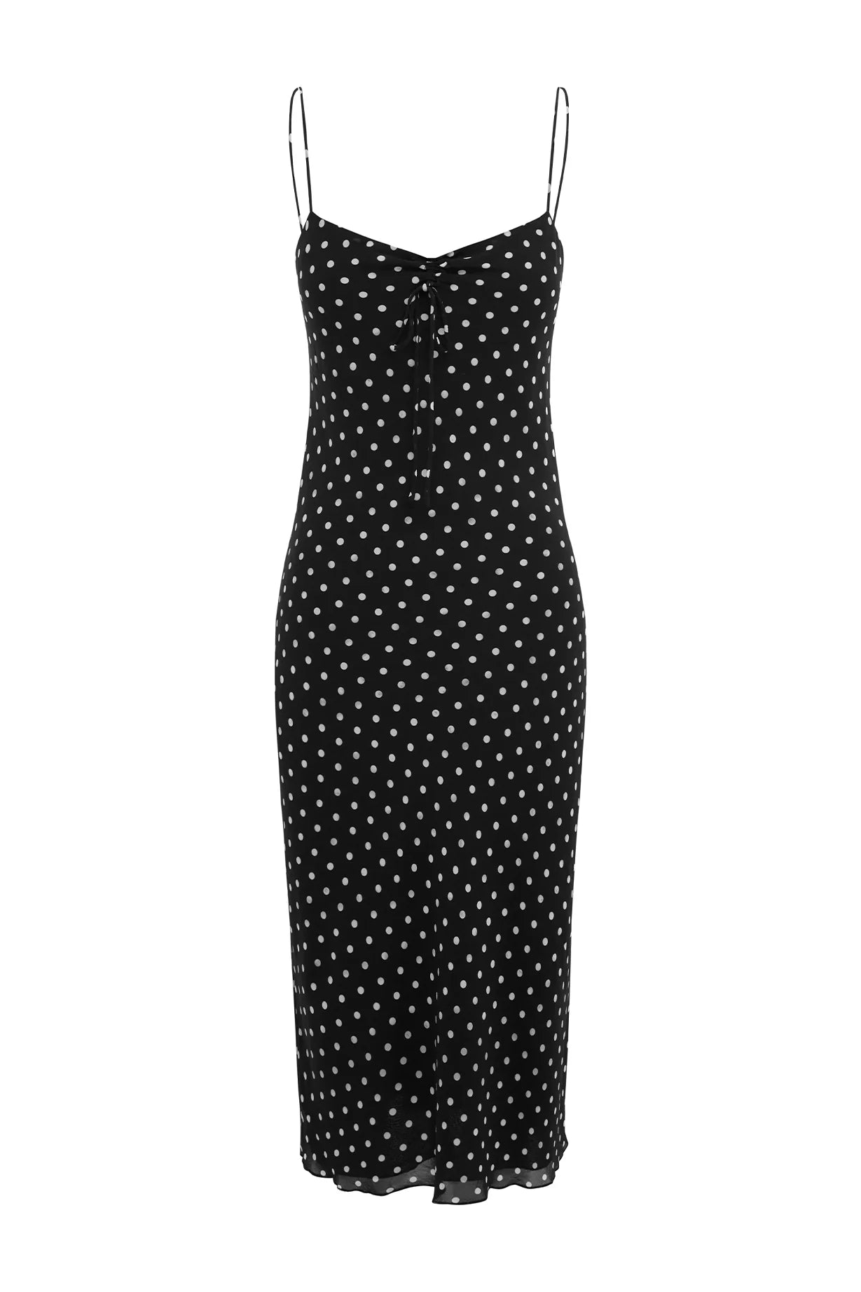 Cinched Bust Slip Dress | Pois Nera $349 - AVAILABLE NOW
