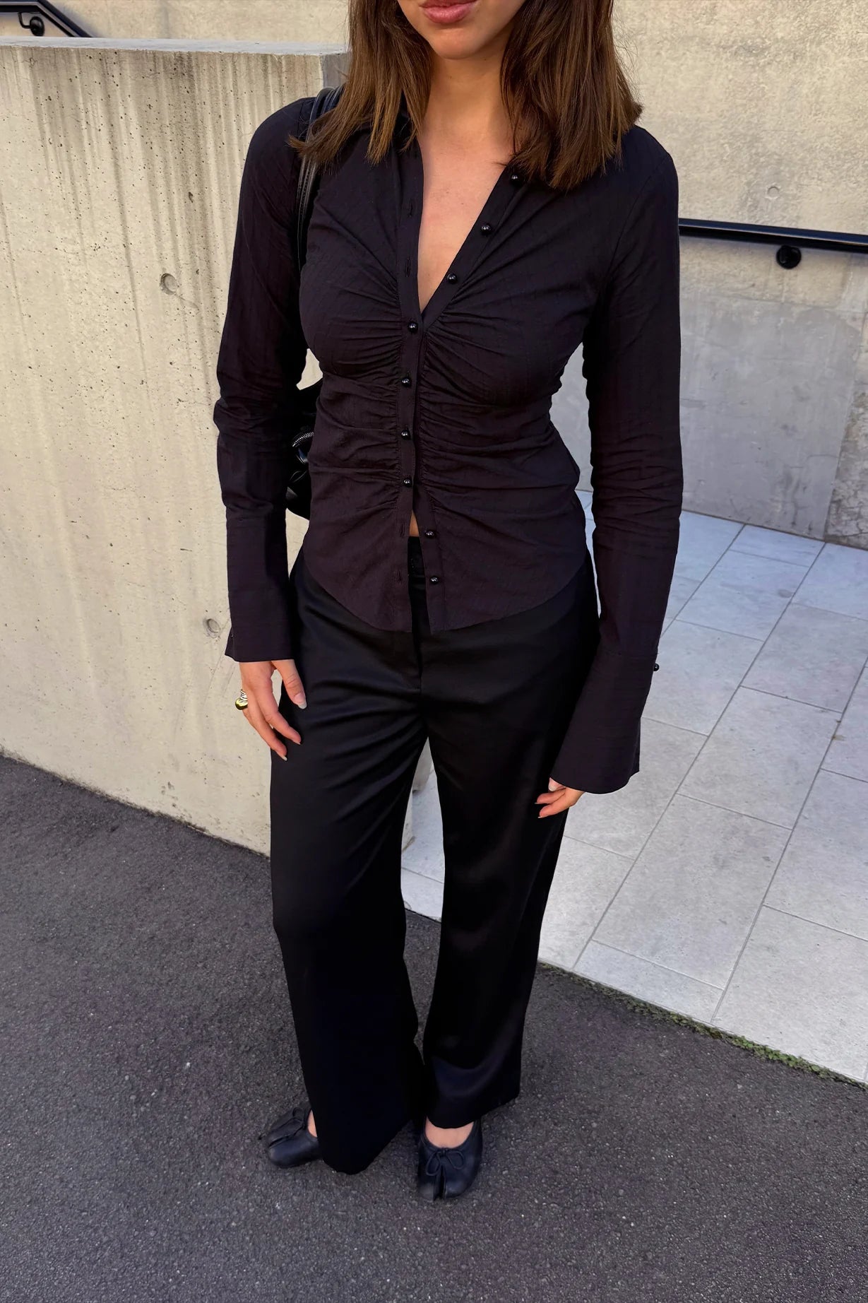 Ruched Front Shirt | Nera $229 - AVAILABLE NOW