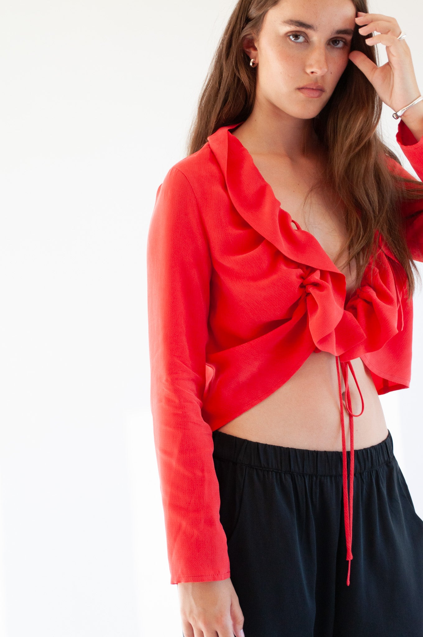 Shall We Blouse | Tomato Red $308