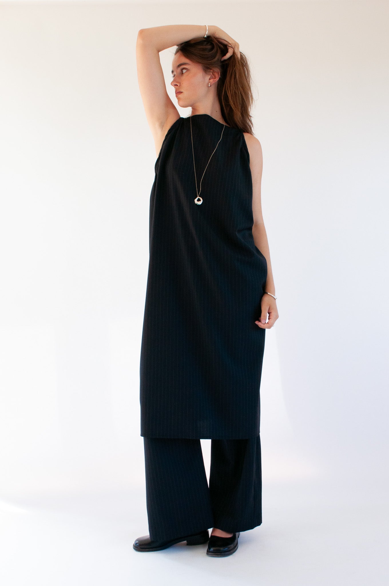 Apron Dress | Pinstripe $334
