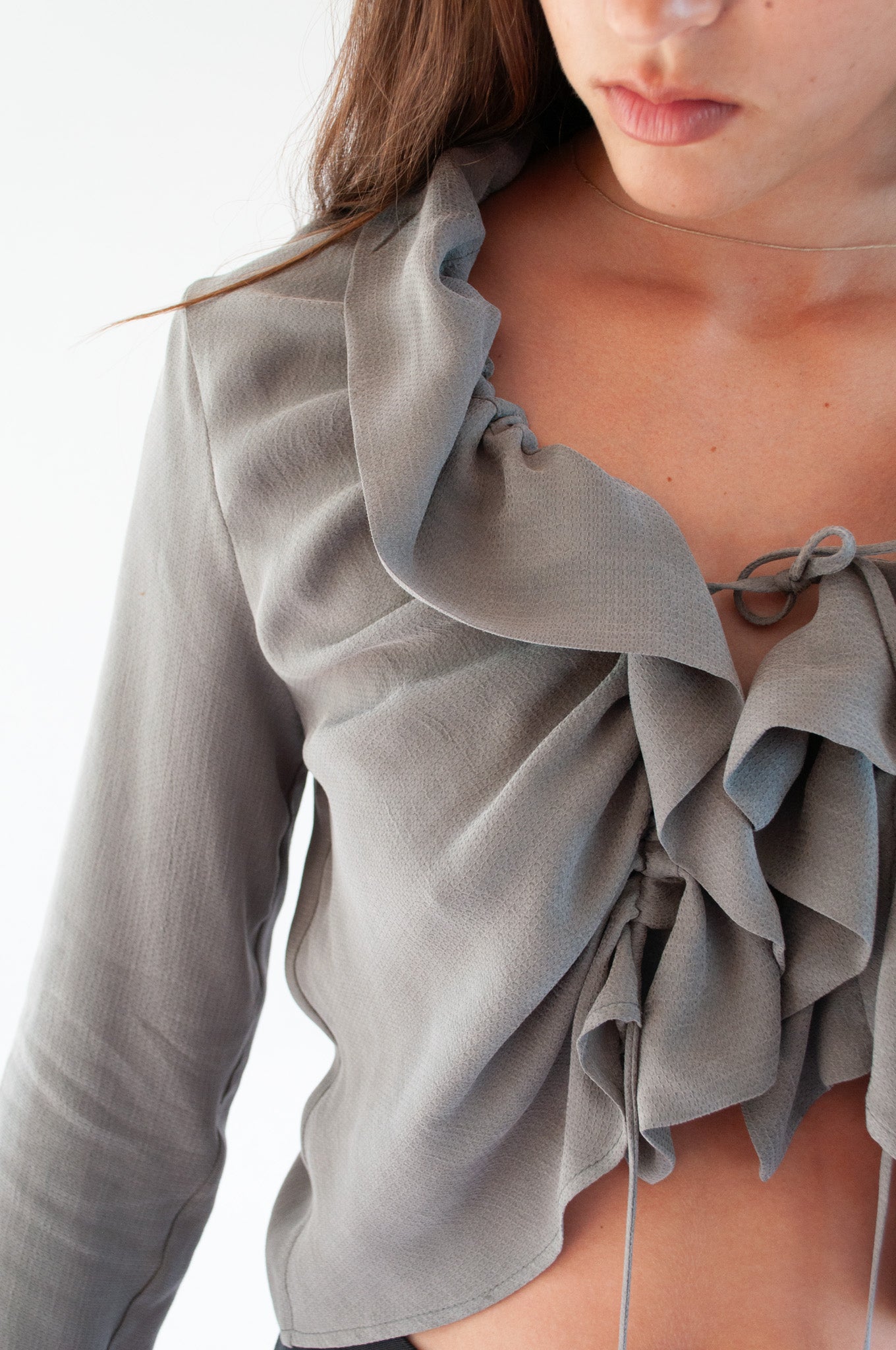 Shall We Blouse | Pewter $308