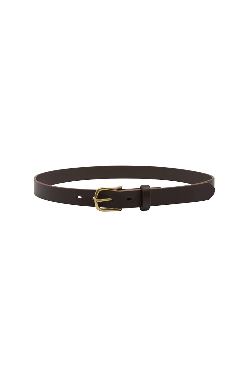 Classic Leather Belt | Espresso/Brass $250