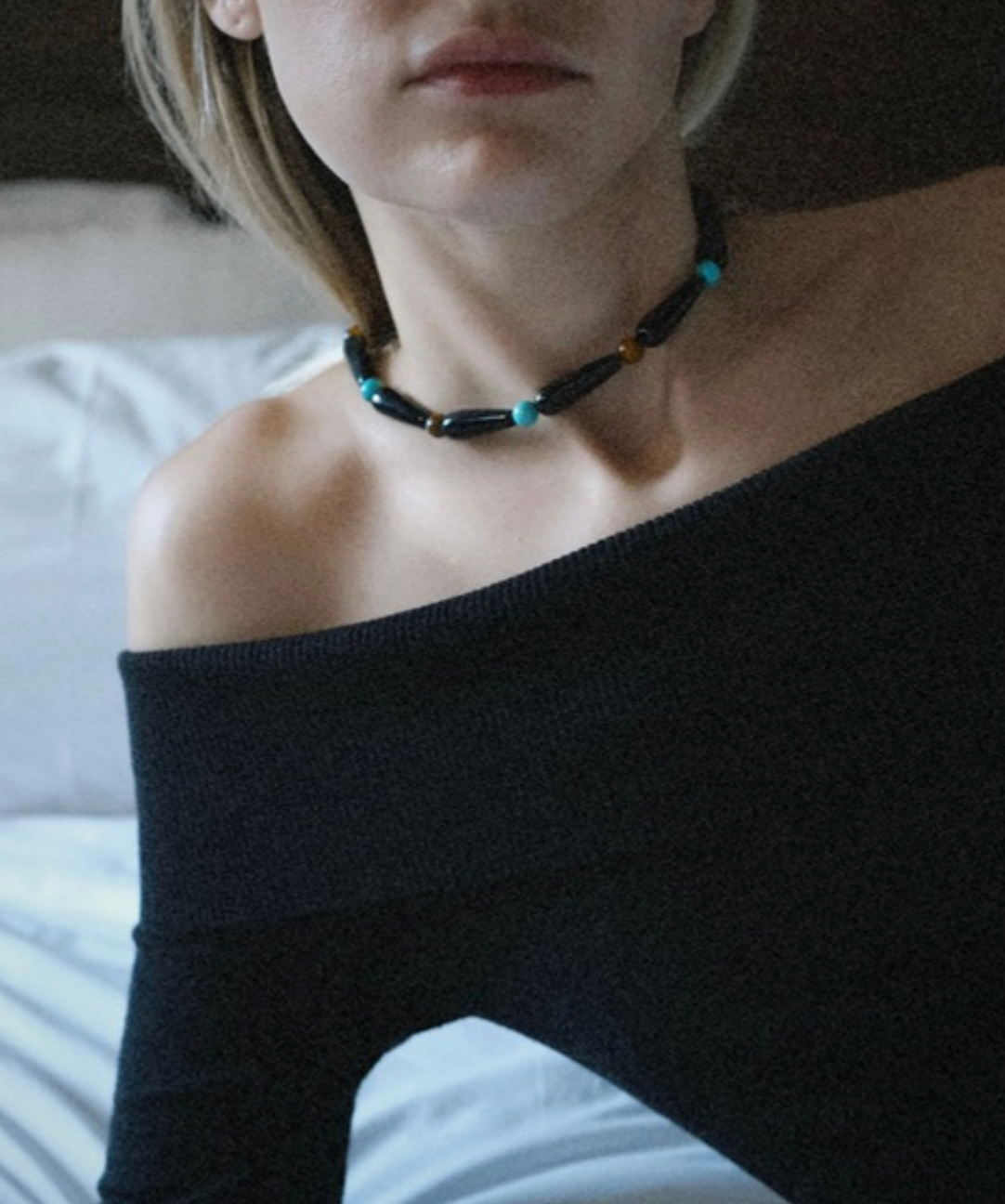 Tulipe Noir Necklace | $225