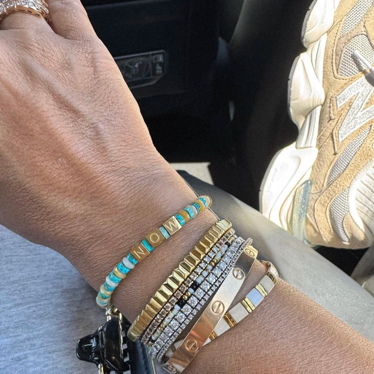 Now Bracelet | Turquoise and Jade $165