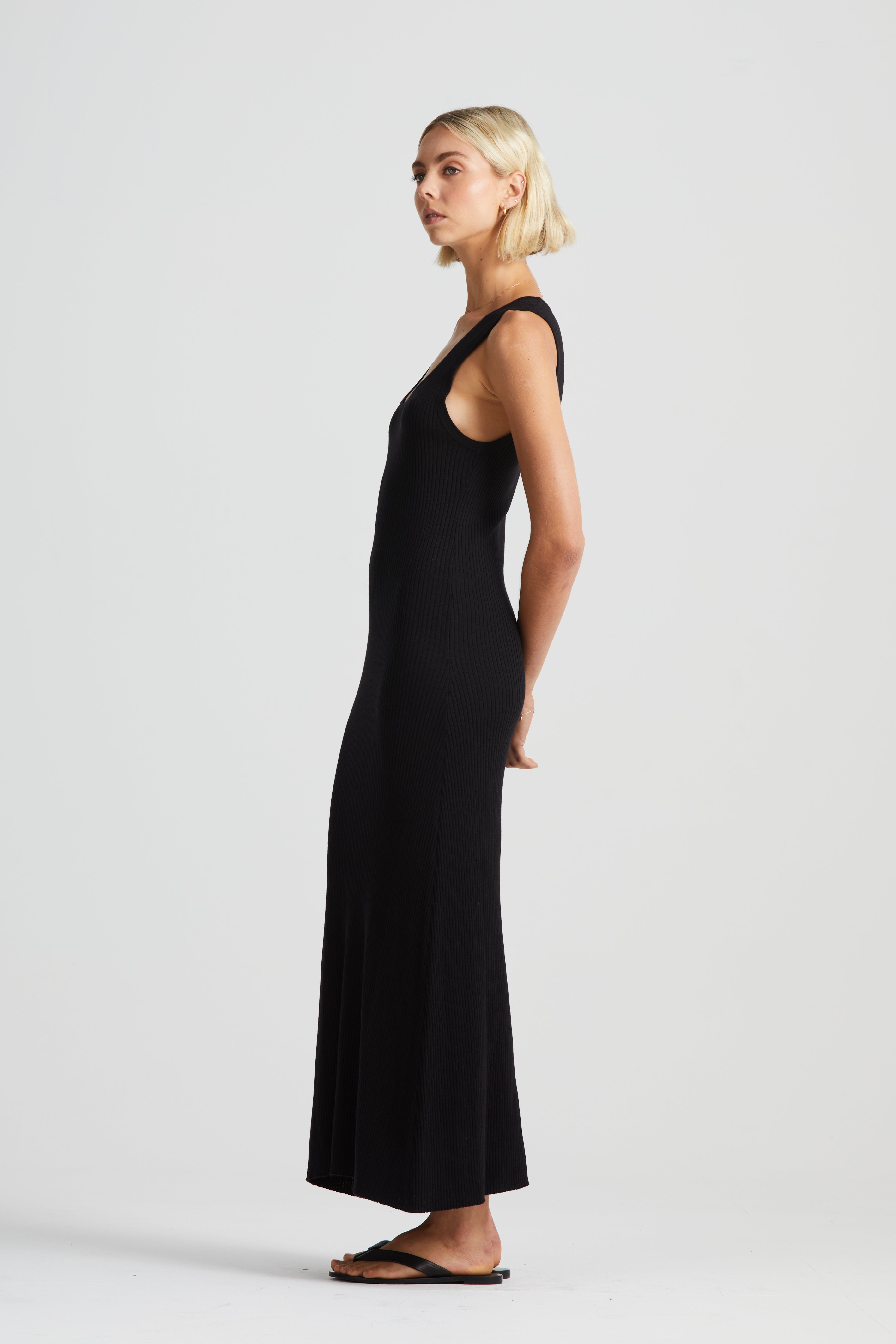 The Linear Sleeveless Knit Dress | 2 Colour-ways $390