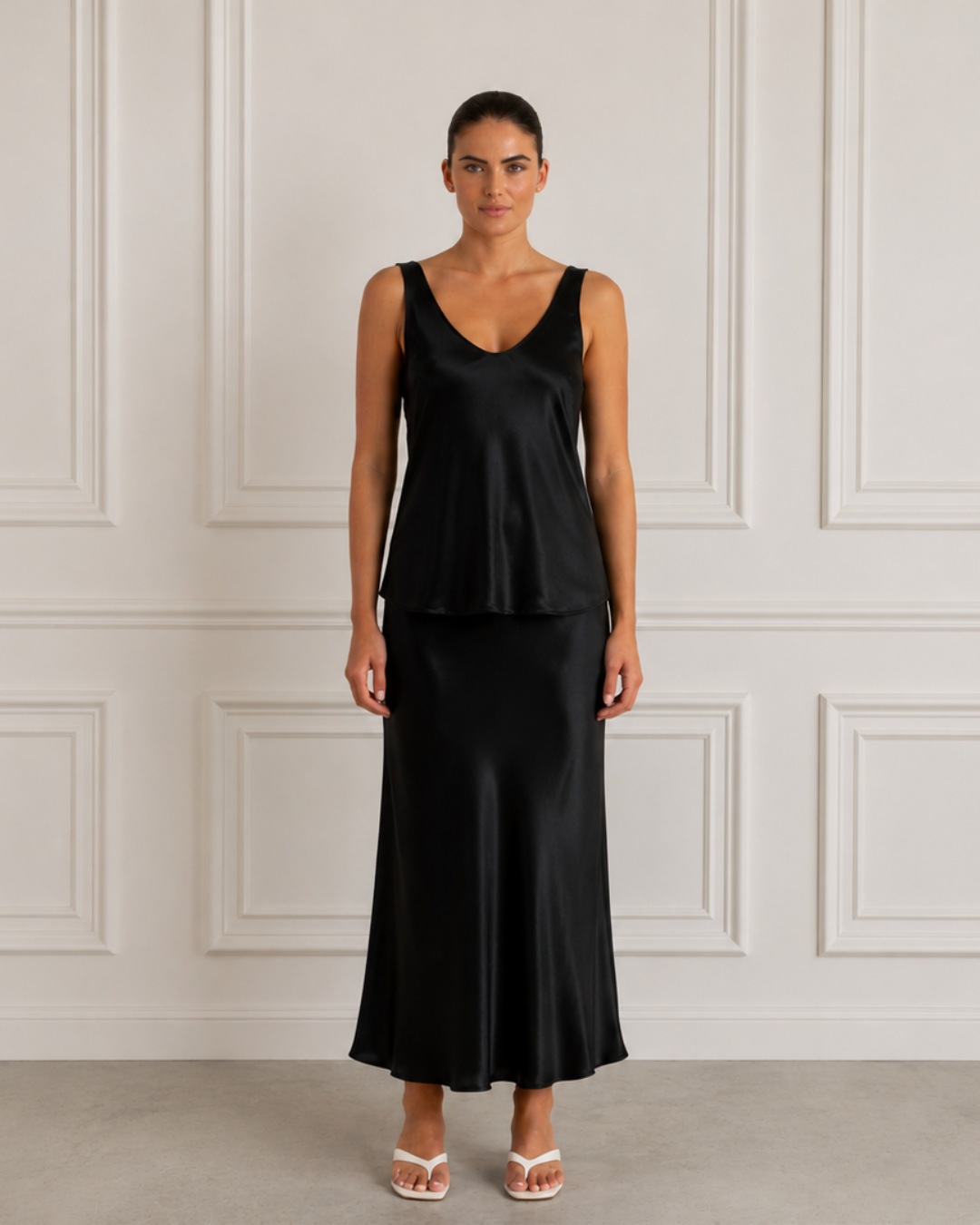1. The Base | The Margot Cami | Midnight $220 [SOH]