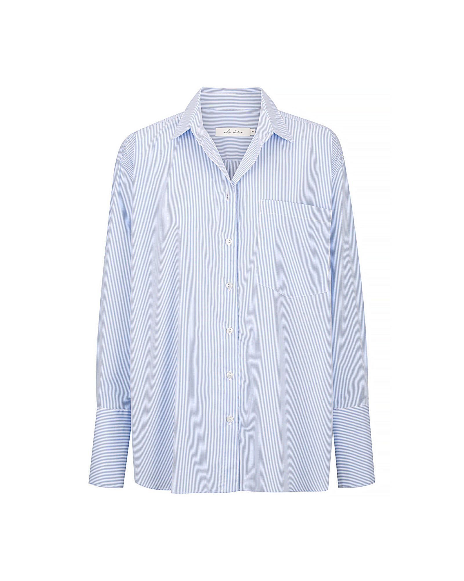 2. The Shirts | The Mira Shirt | White/Chambray $280 [SOH]