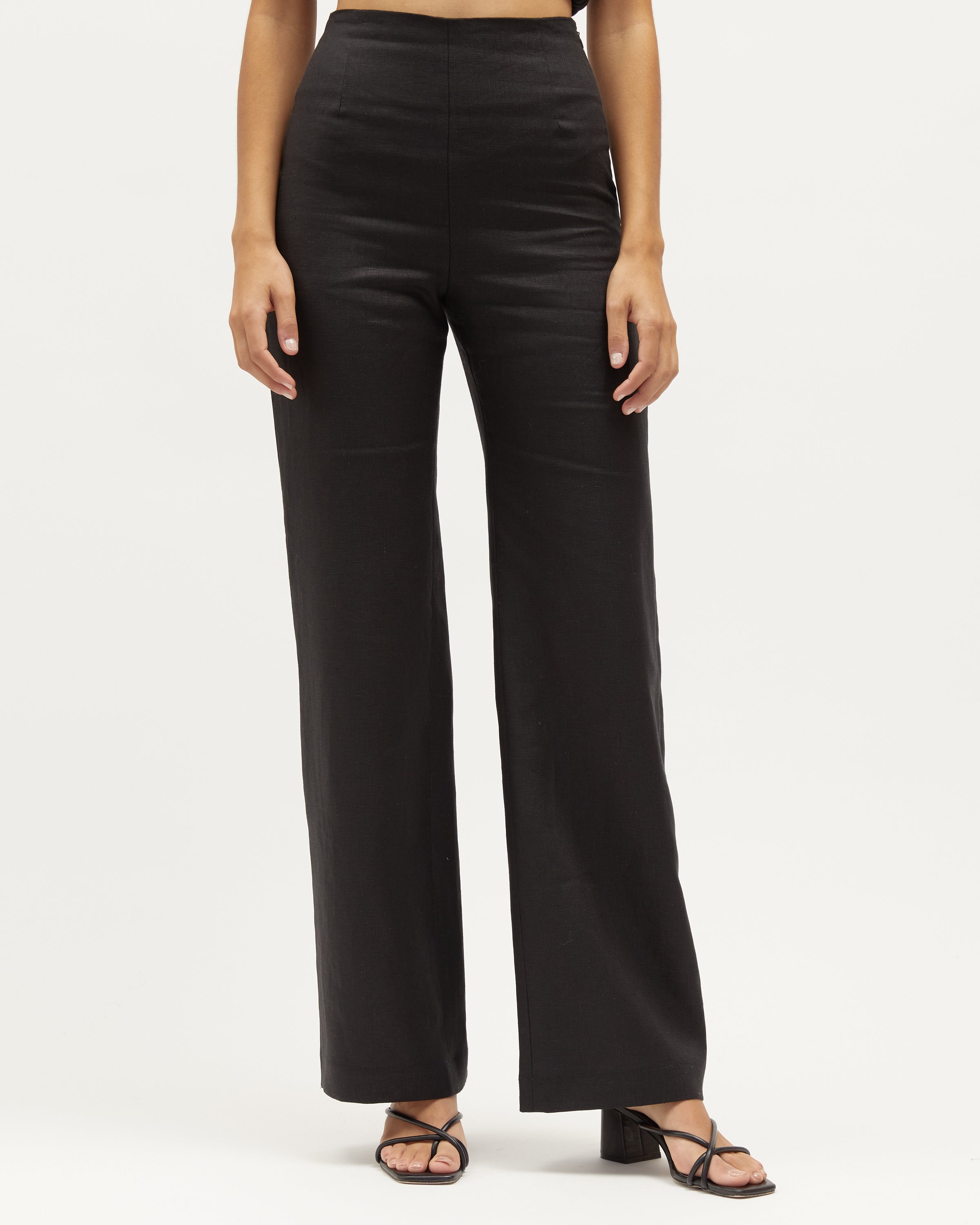Sonia Pant | Black Heavy-Weight Linen $280
