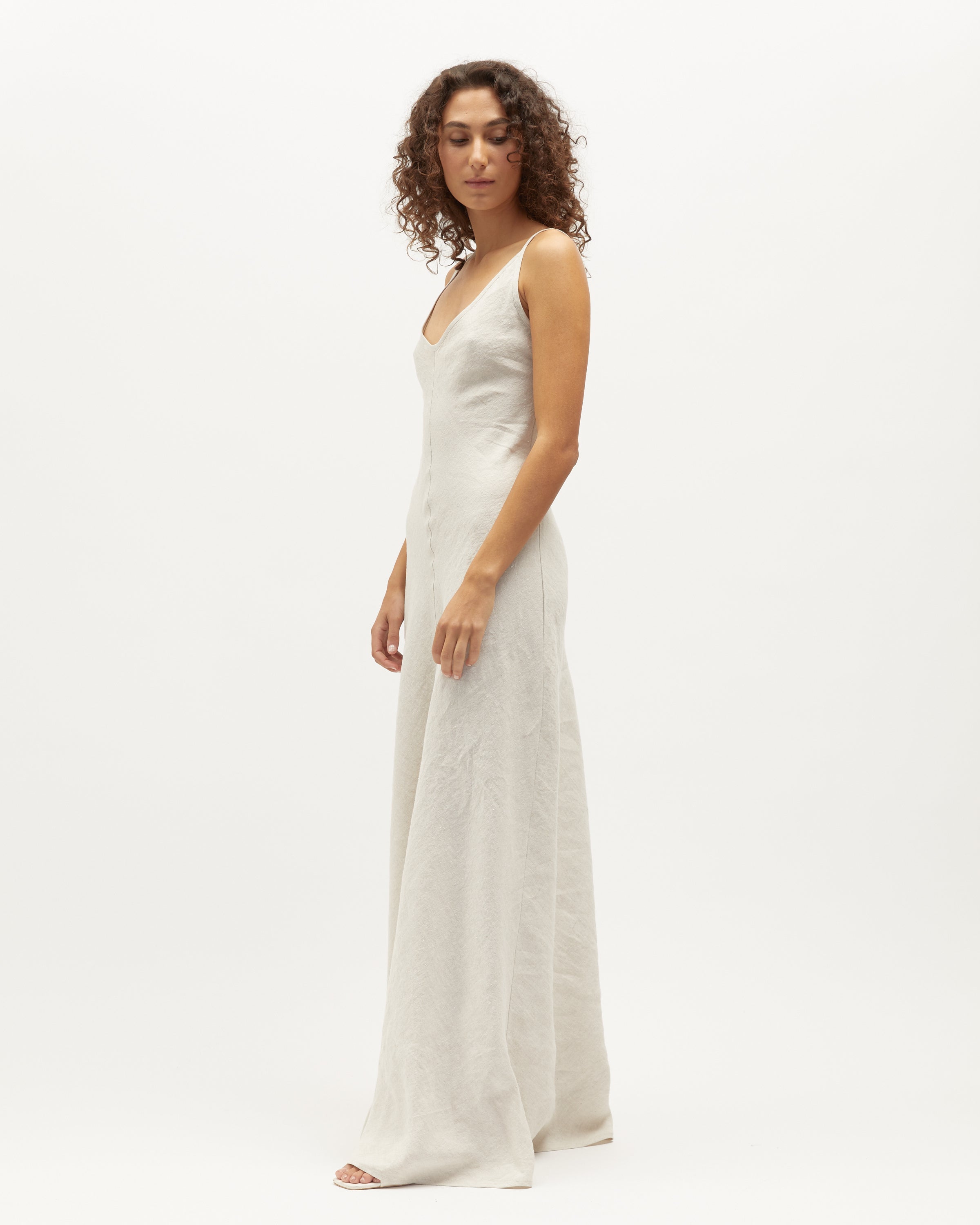 Sloane Dress | Sand Washed Linen $360
