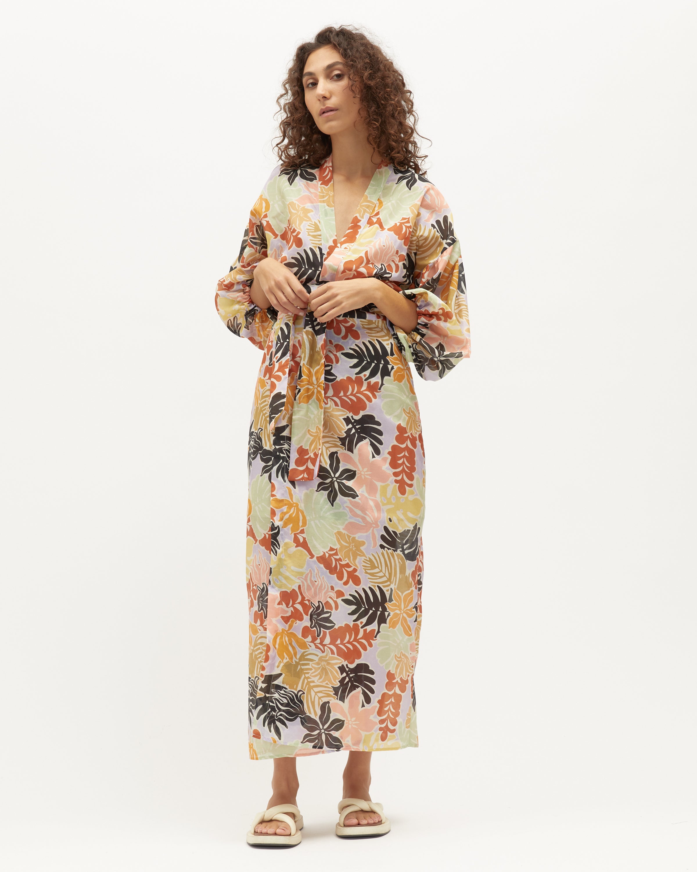 Isabel Wrap Dress | Louise Floral $495