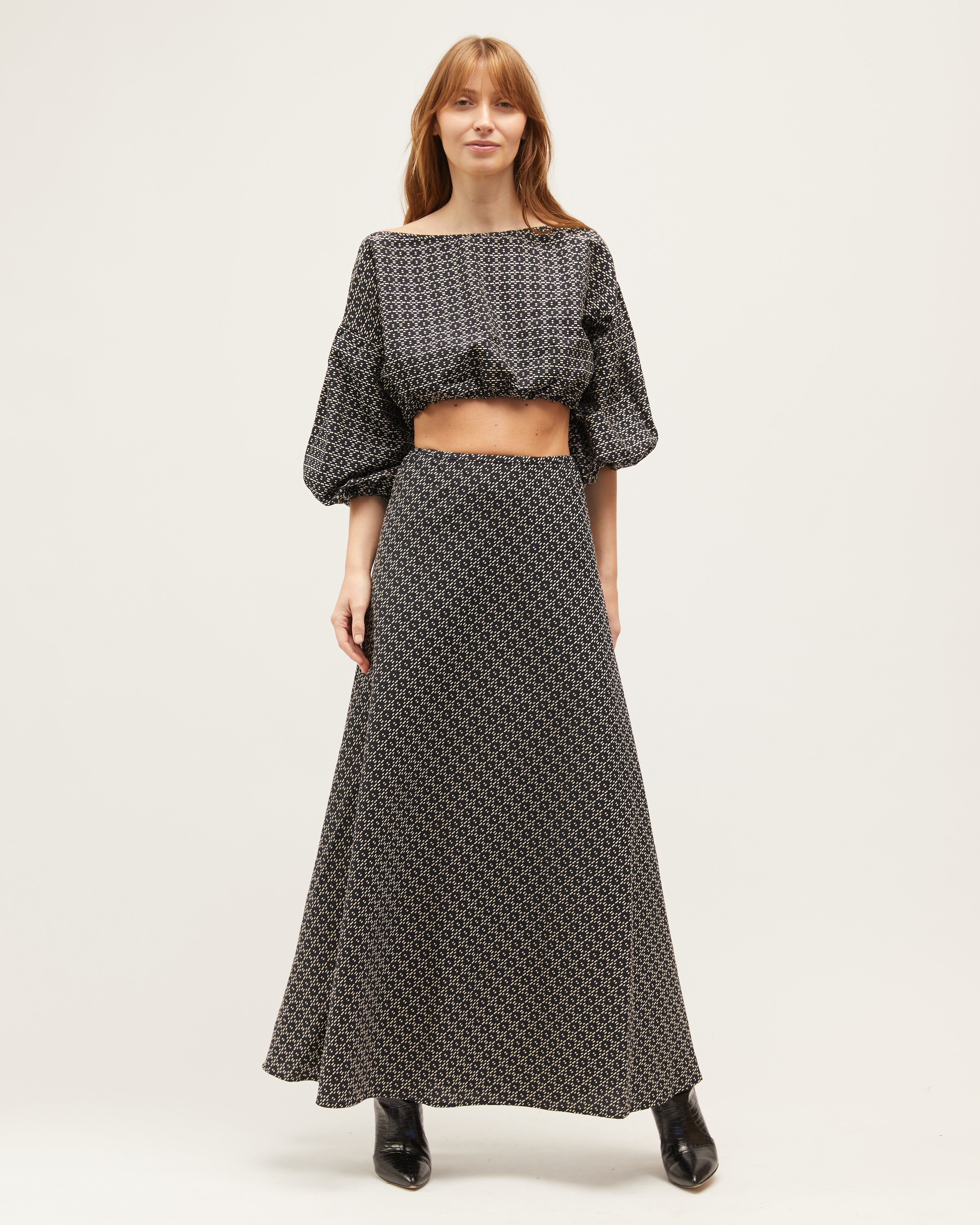 Wray Skirt | Black & Sand $279
